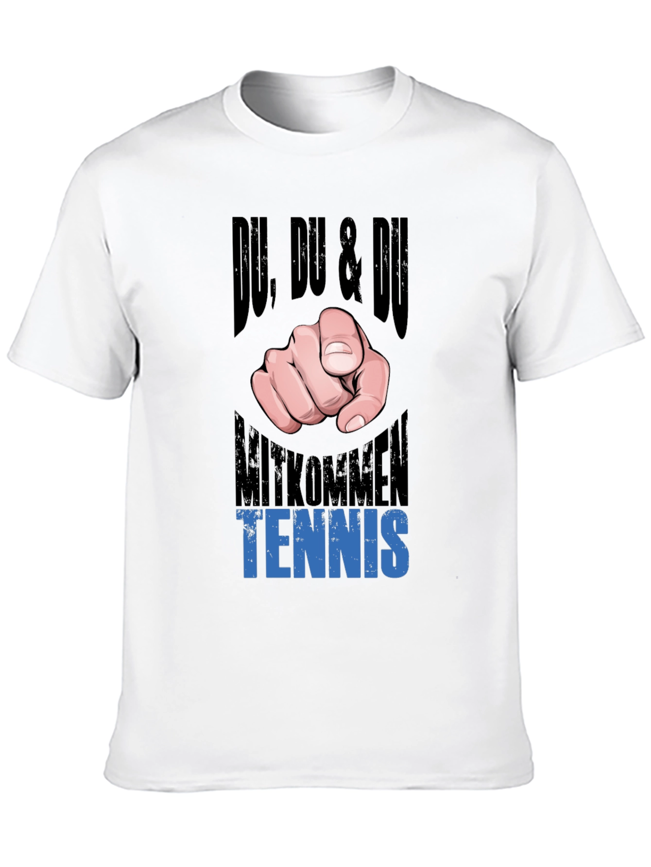 Du Tennis Graphic Tee - Black Cotton T-Shirt