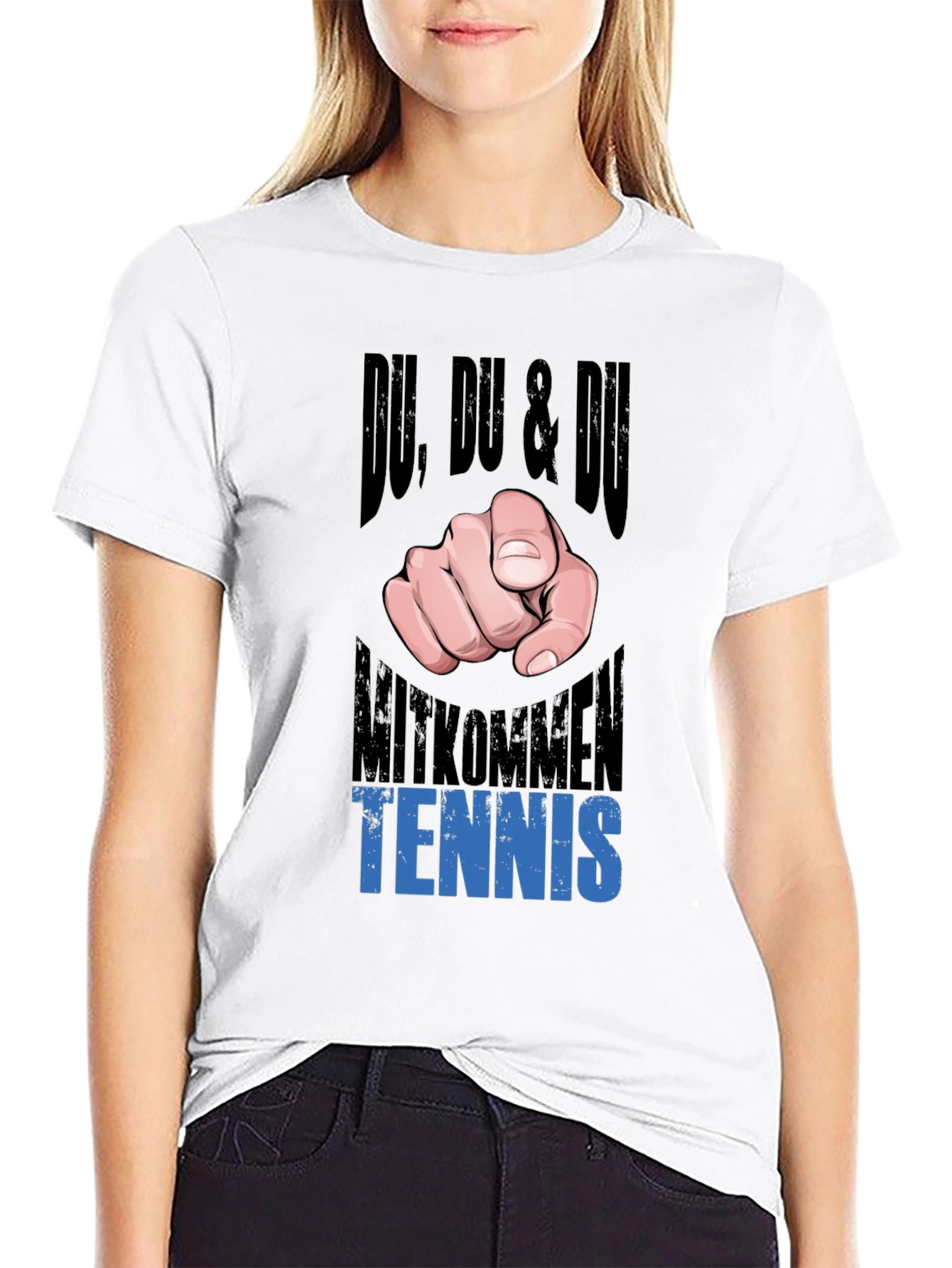 Du Tennis Graphic Tee - Black Cotton T-Shirt
