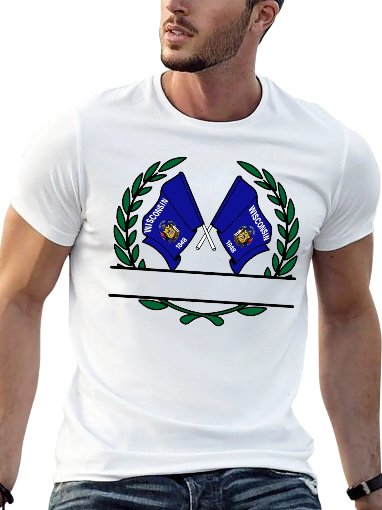 Wisconsin Flag Graphic T-Shirt