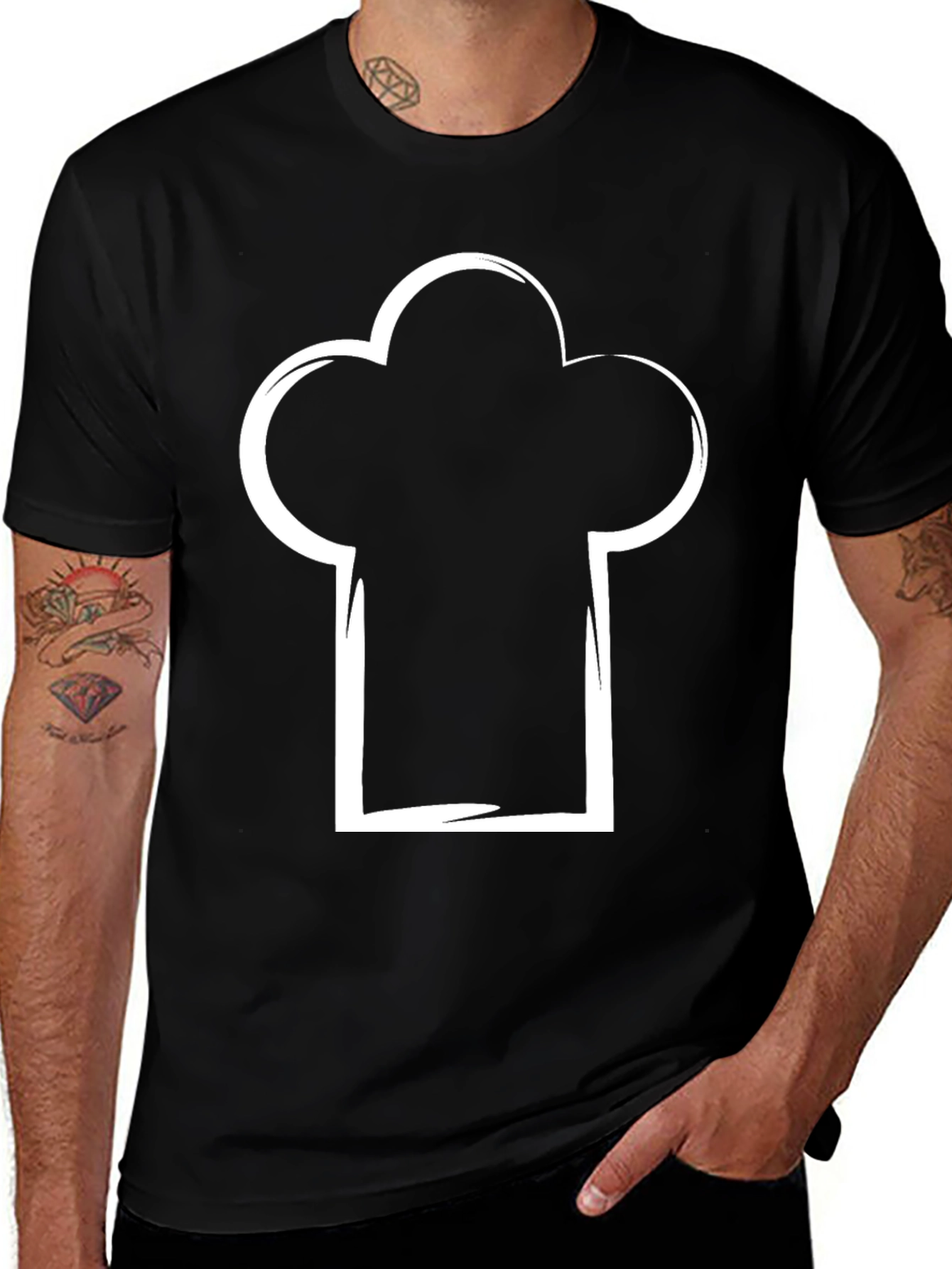 Chef Hat Graphic T-Shirt - Culinary Design Tee
