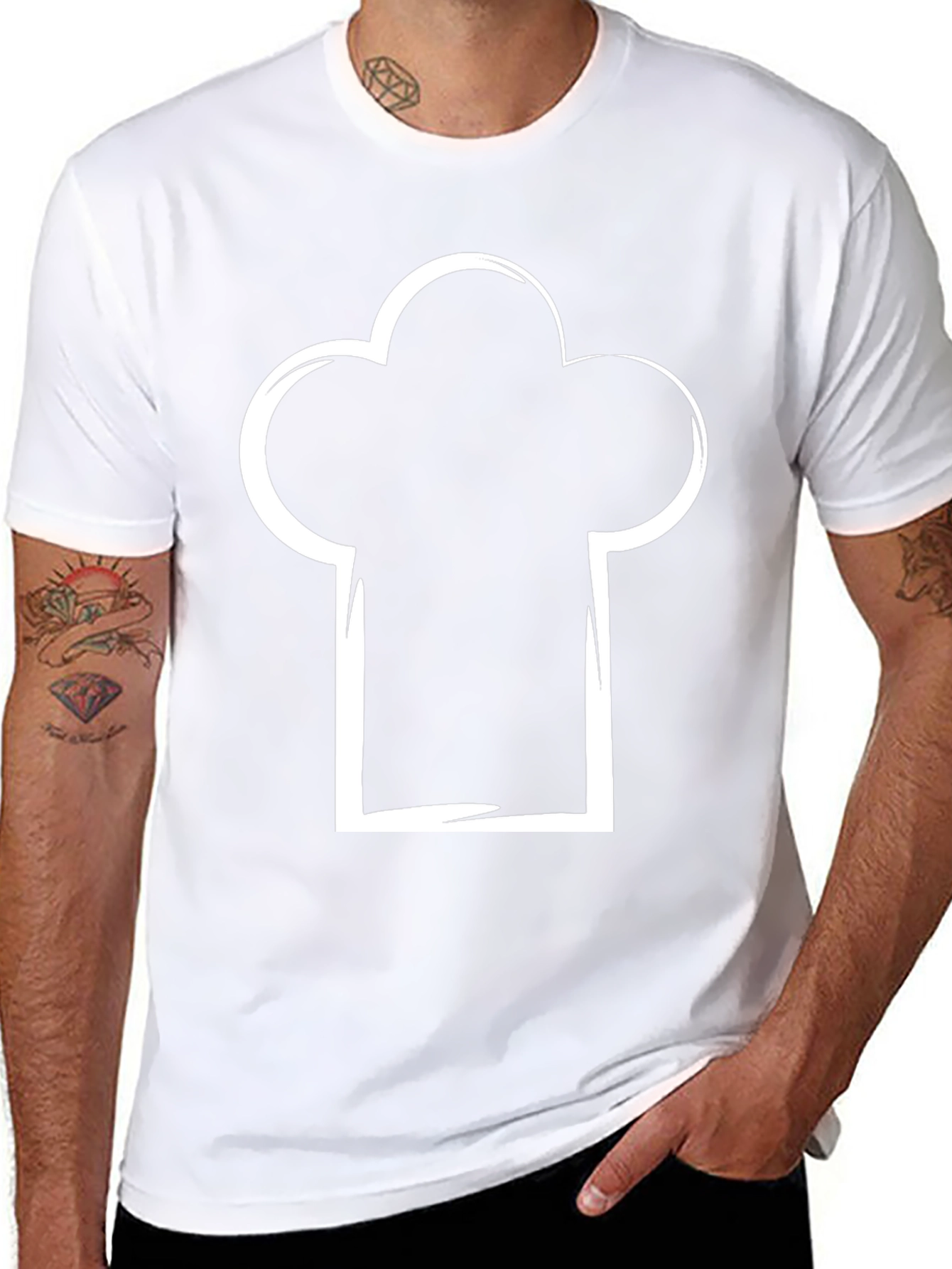 Chef Hat Graphic T-Shirt - Culinary Design Tee