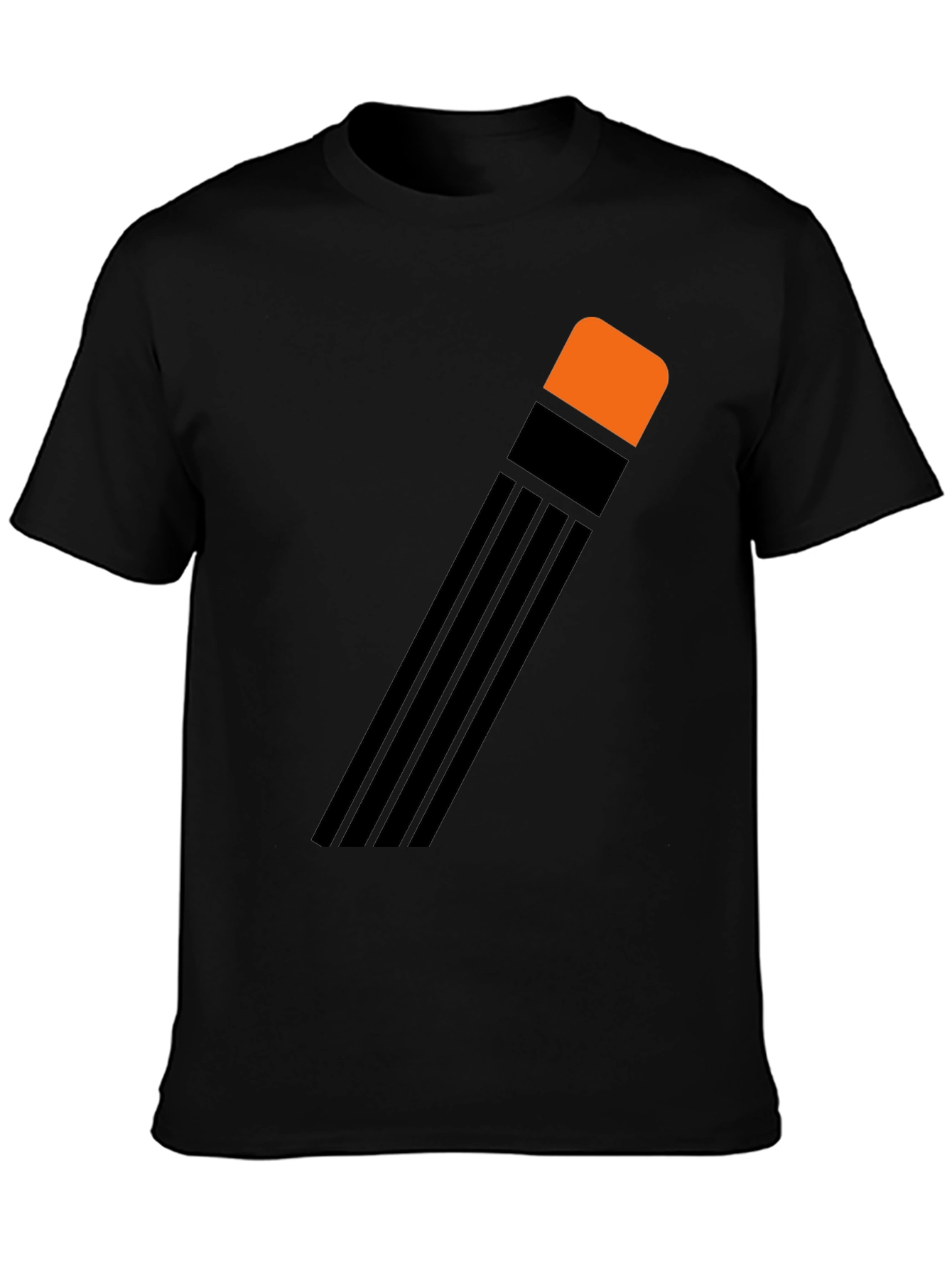 Pencil Graphic Black T-Shirt