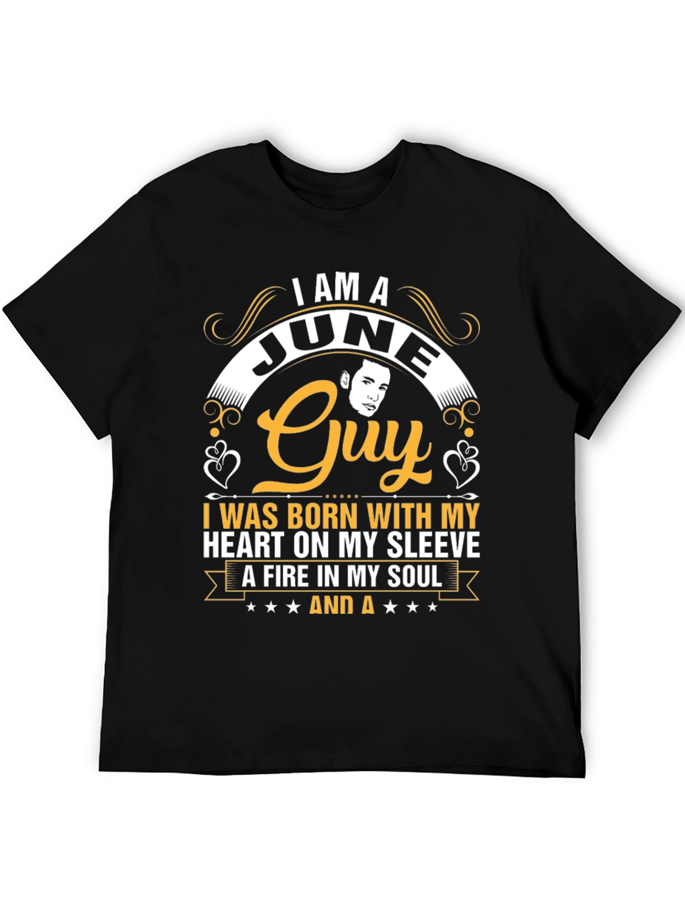 June Guy T-Shirt: Heart on Sleeve Fire in Soul