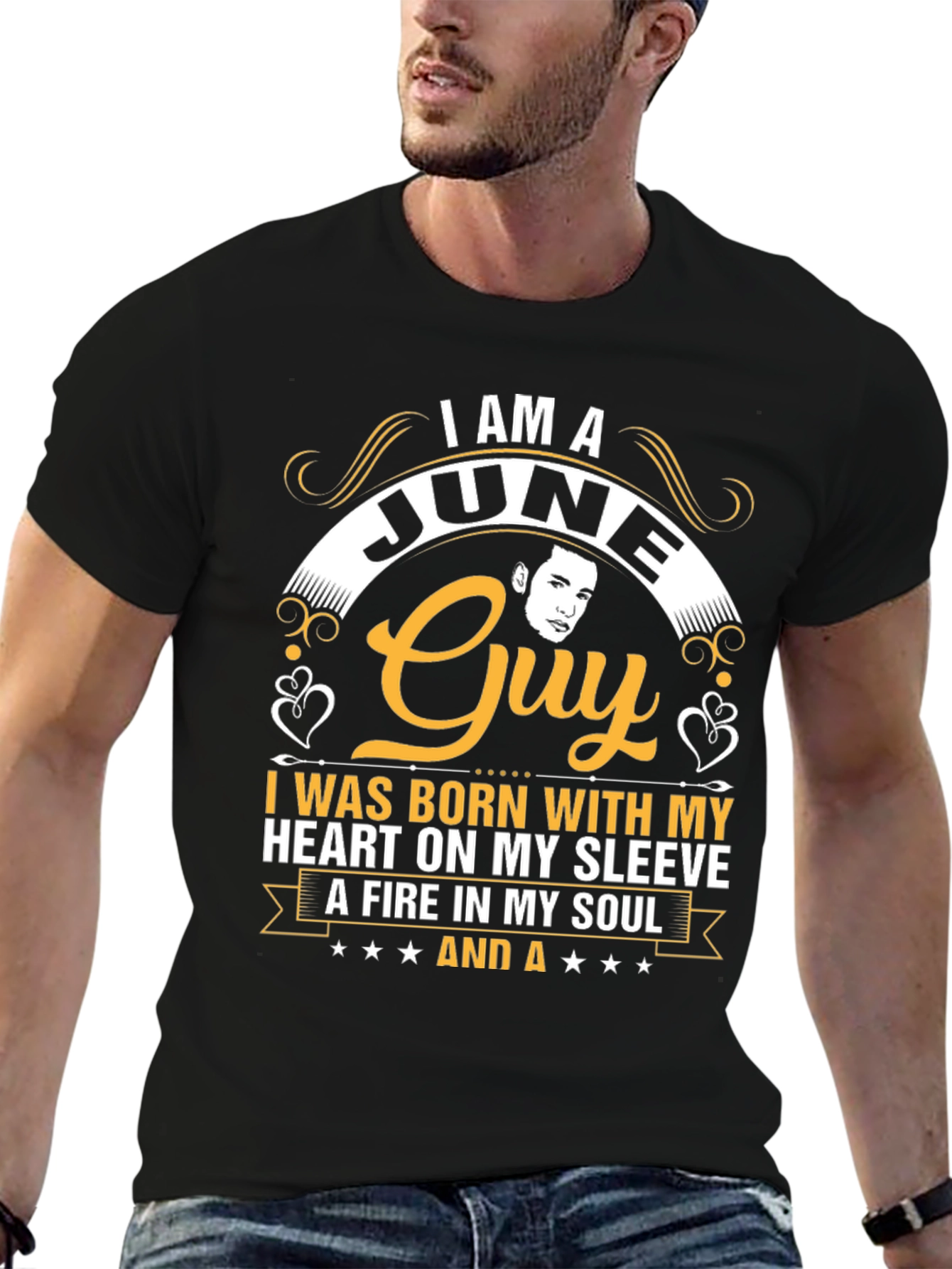 June Guy T-Shirt: Heart on Sleeve Fire in Soul