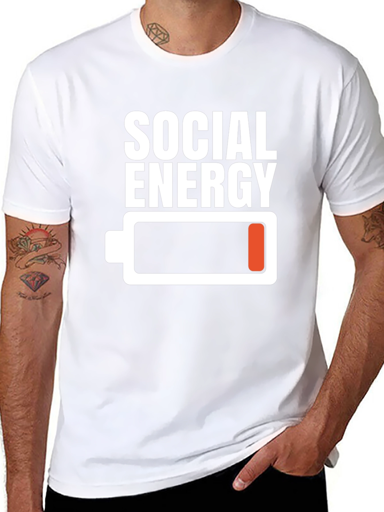 Social Energy Low Battery T-Shirt