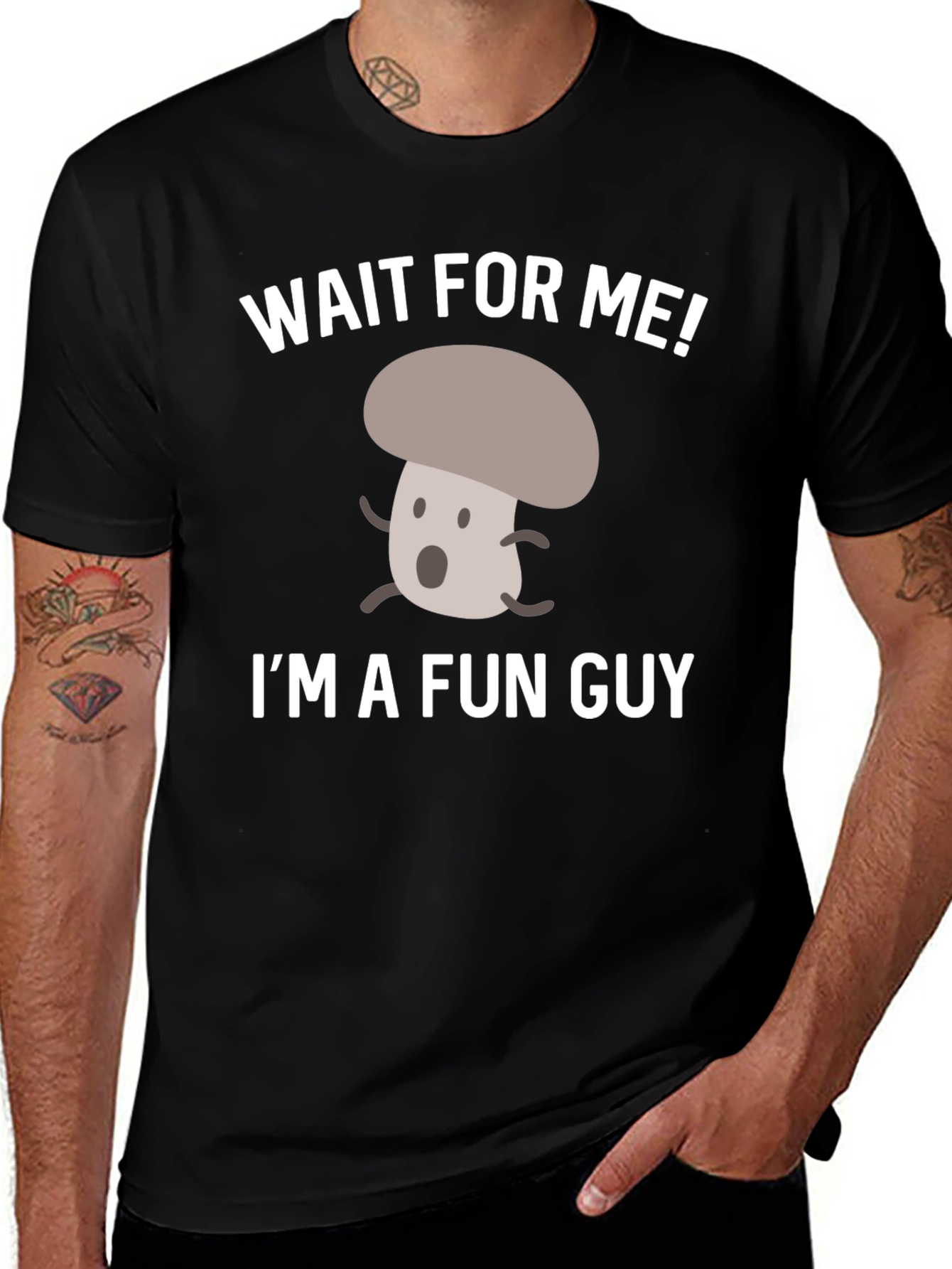 Fun Guy Mushroom Graphic T-Shirt