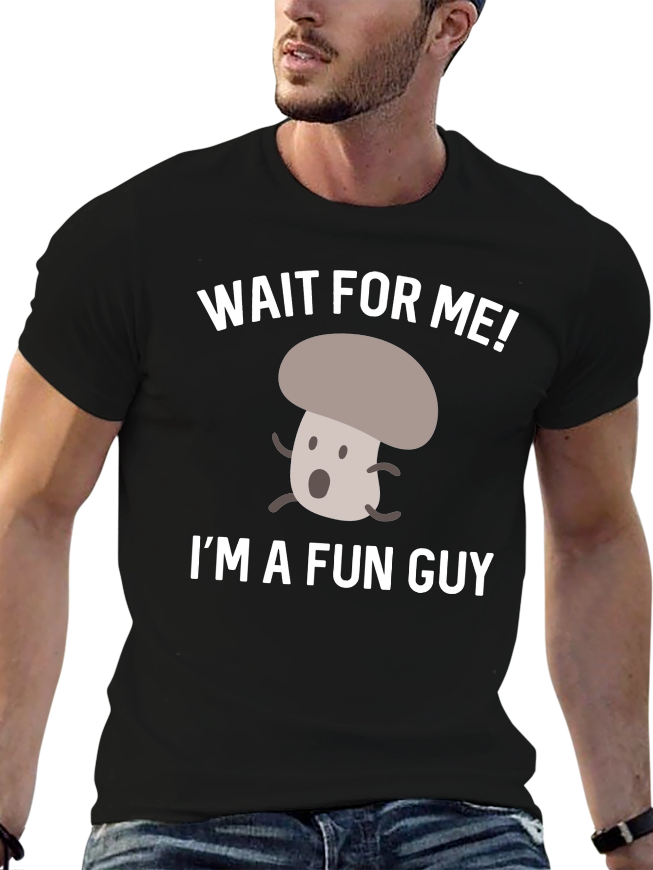 Fun Guy Mushroom Graphic T-Shirt