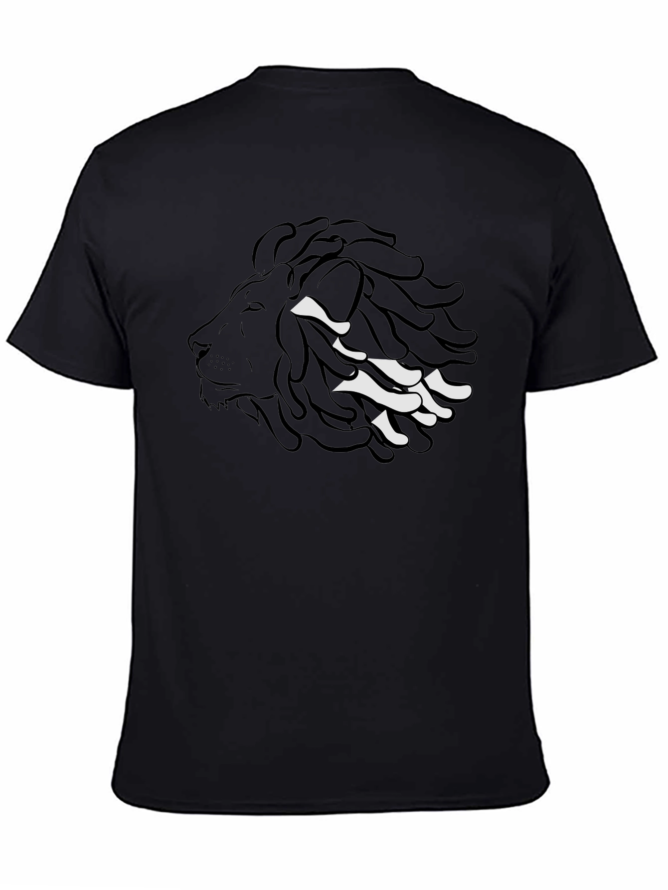 Rasta Lion Graphic Tee - Stylish Black T-Shirt