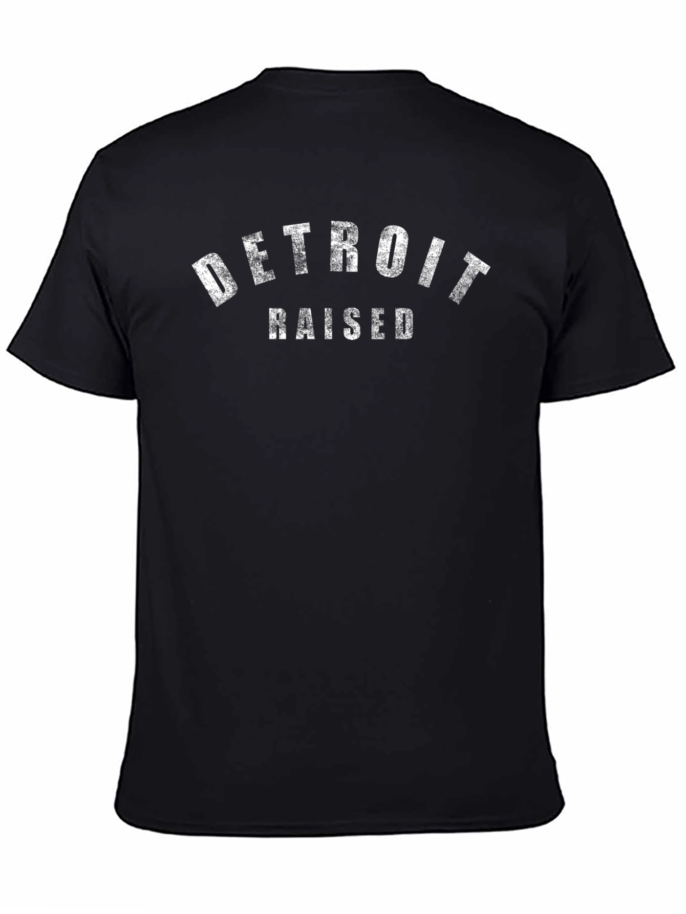Detroit Raised Black Graphic T-Shirt