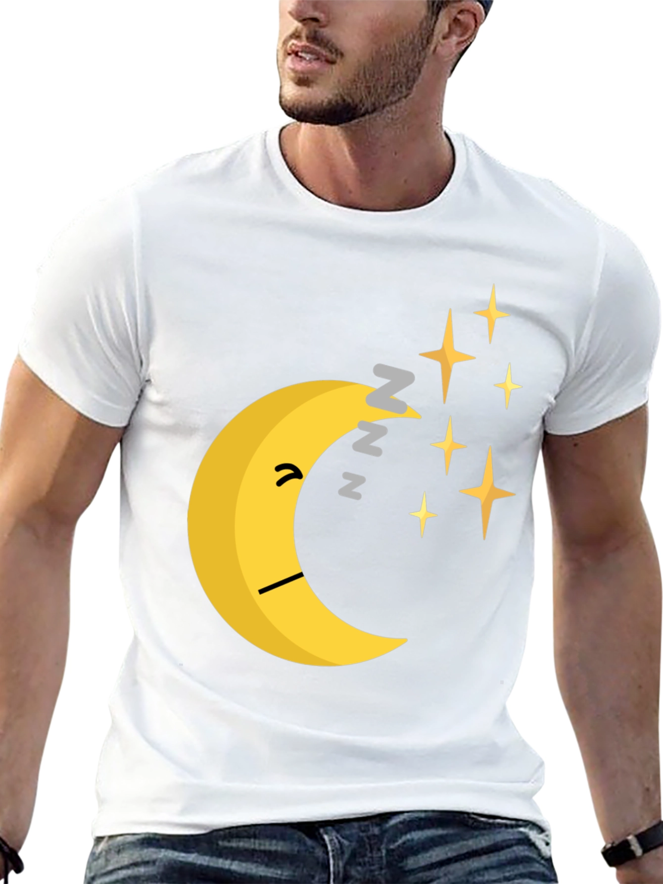 Sleepy Moon Graphic T-Shirt - Cute & Comfy