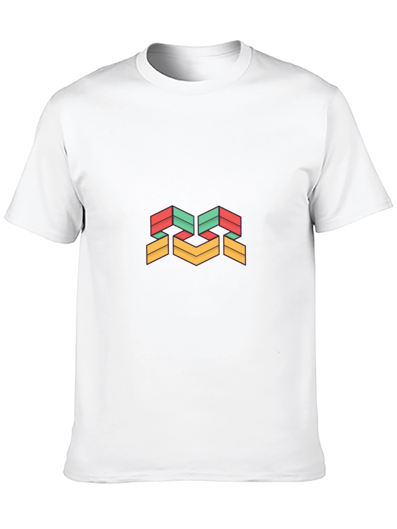 Modern Geometric Design Black T-Shirt
