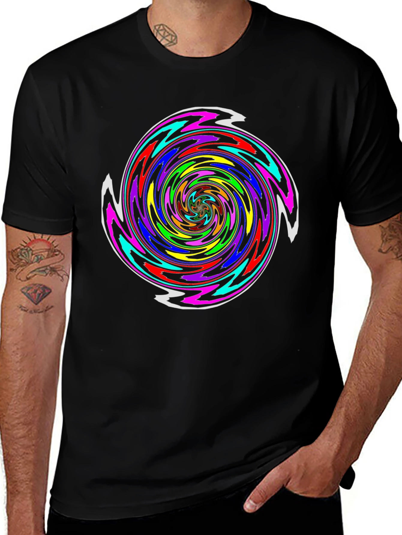 Psychedelic Swirl T-Shirt - Vibrant Graphic Tee