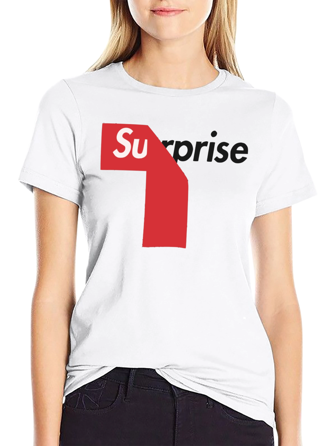Mens Black T-Shirt with Surprise Graphic