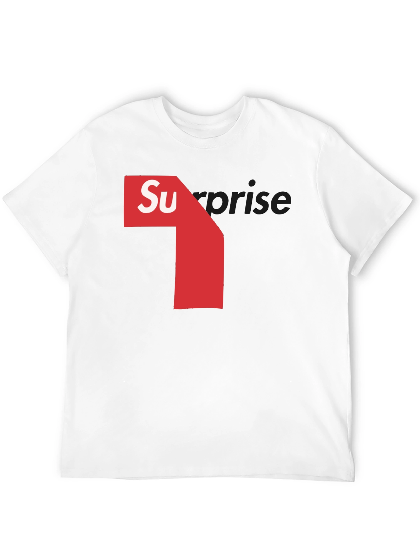 Mens Black T-Shirt with Surprise Graphic