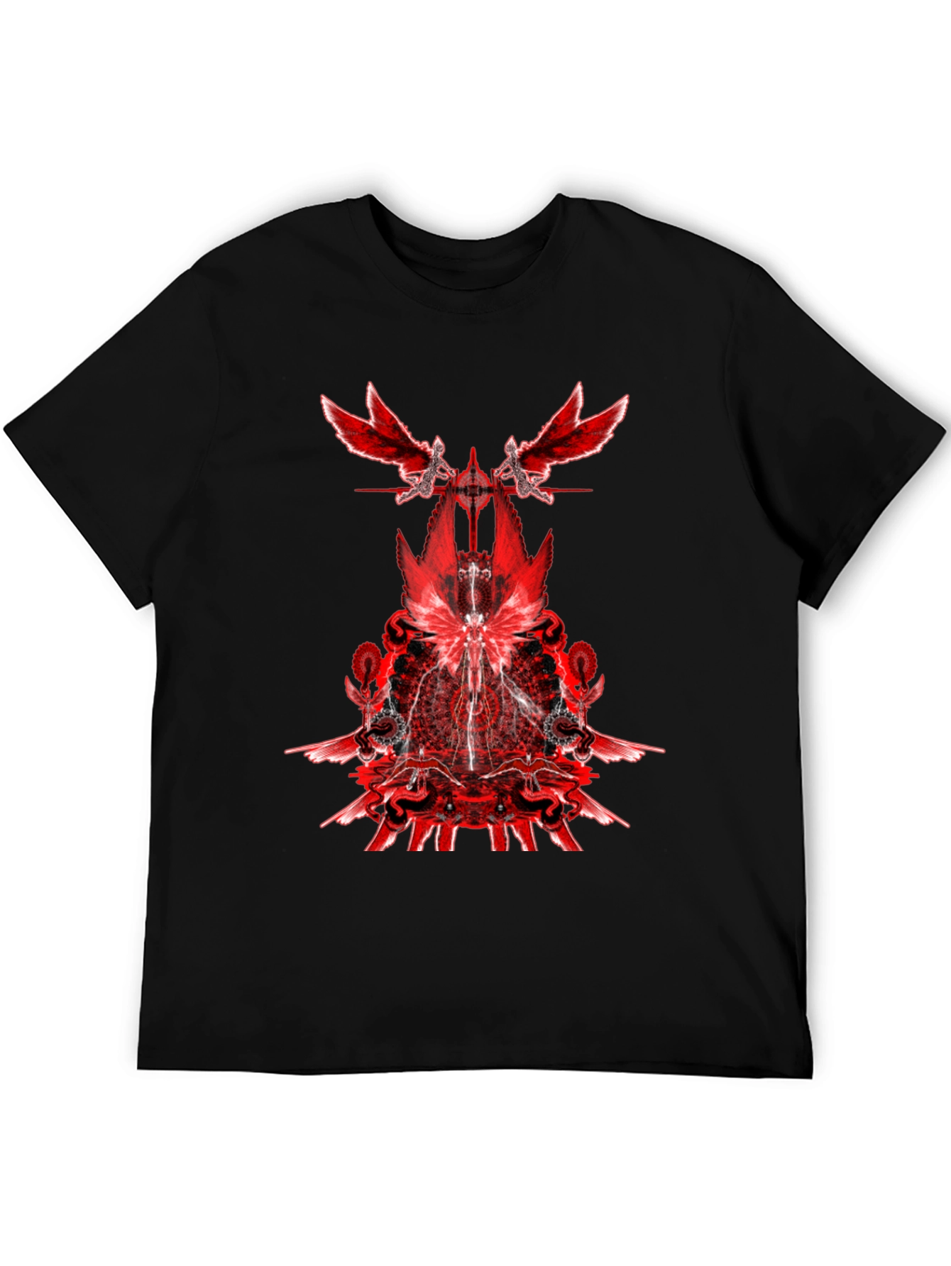 Red Angel Wings Graphic Print T-Shirt
