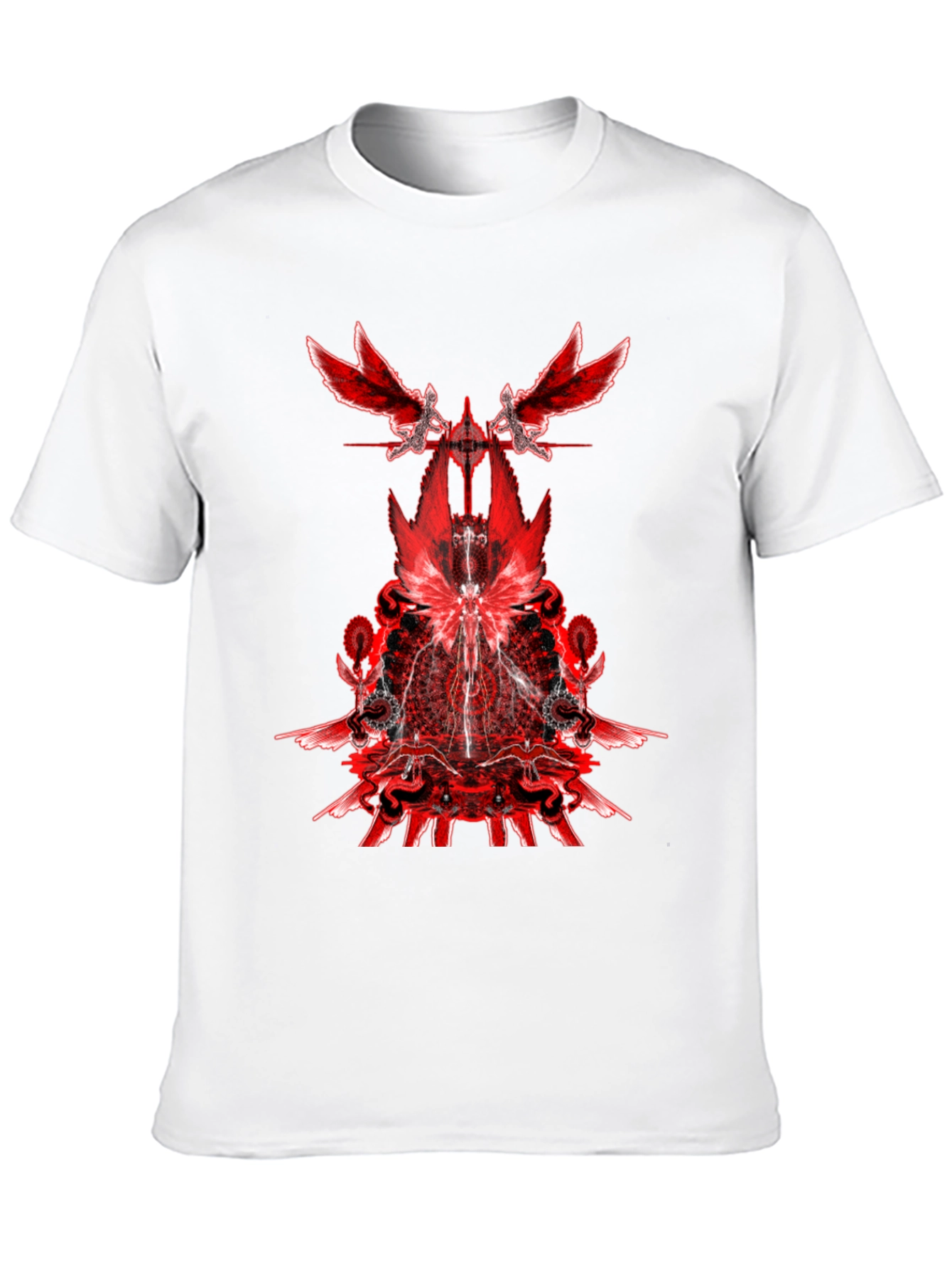 Red Angel Wings Graphic Print T-Shirt