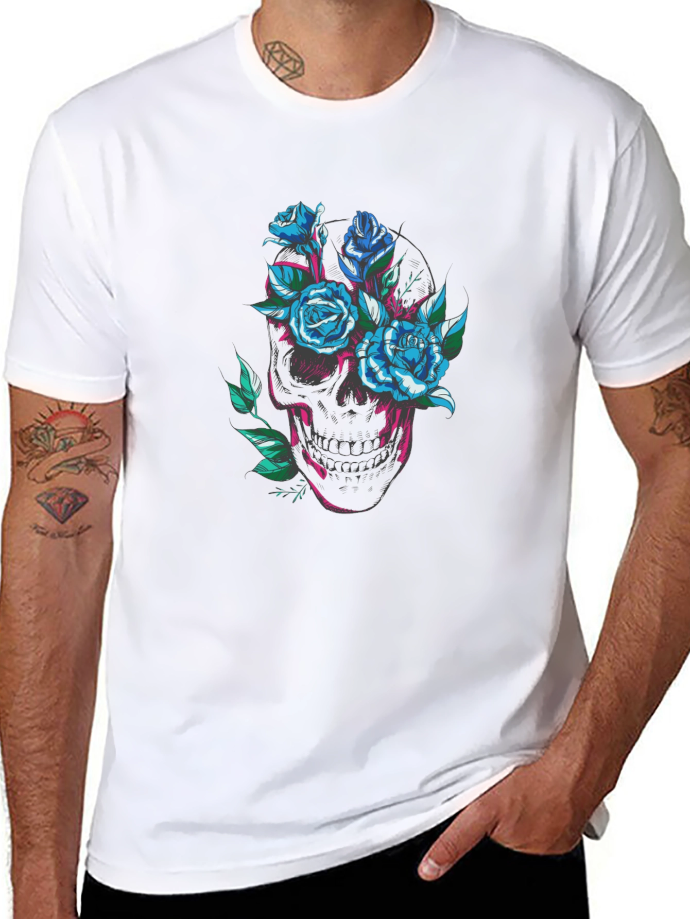 Skull and Roses Graphic Tee