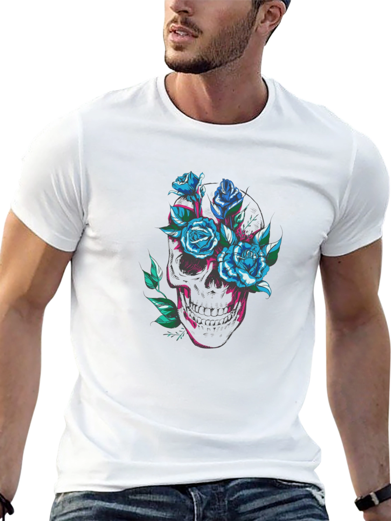 Skull and Roses Graphic Tee