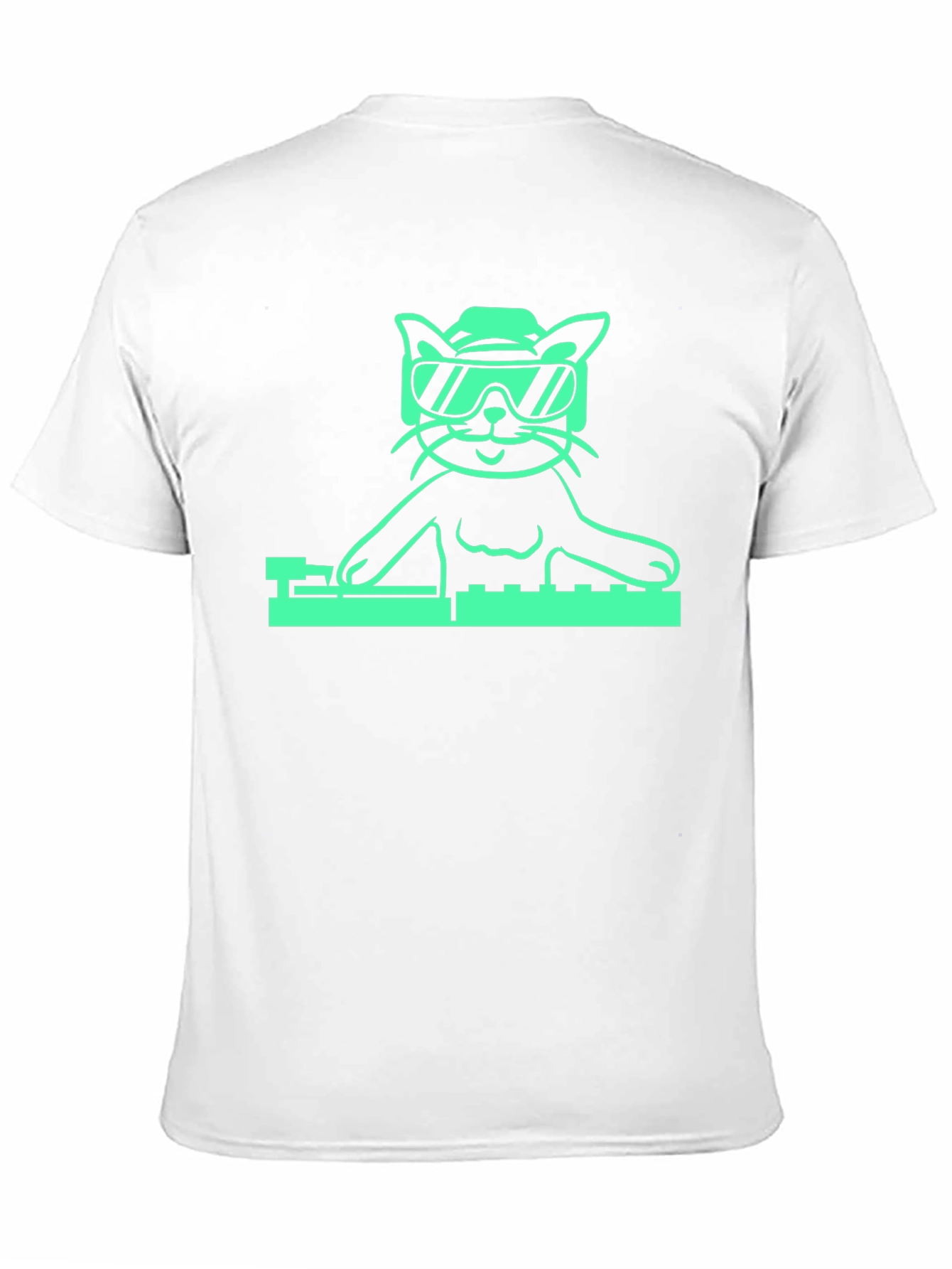DJ Cat Graphic T-Shirt - Cool Cat Tee