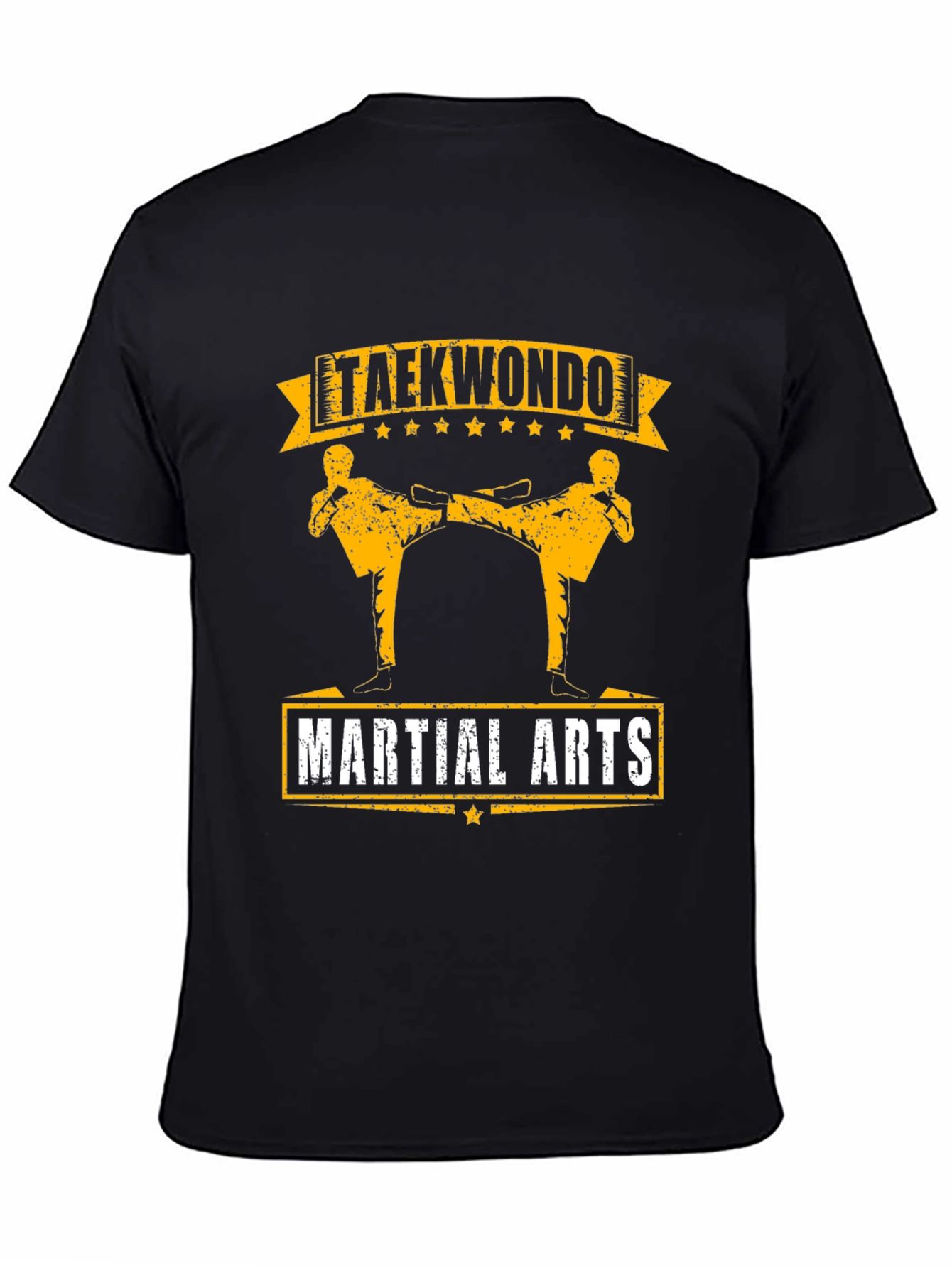 Taekwondo Martial Arts Graphic Tee - Black Cotton