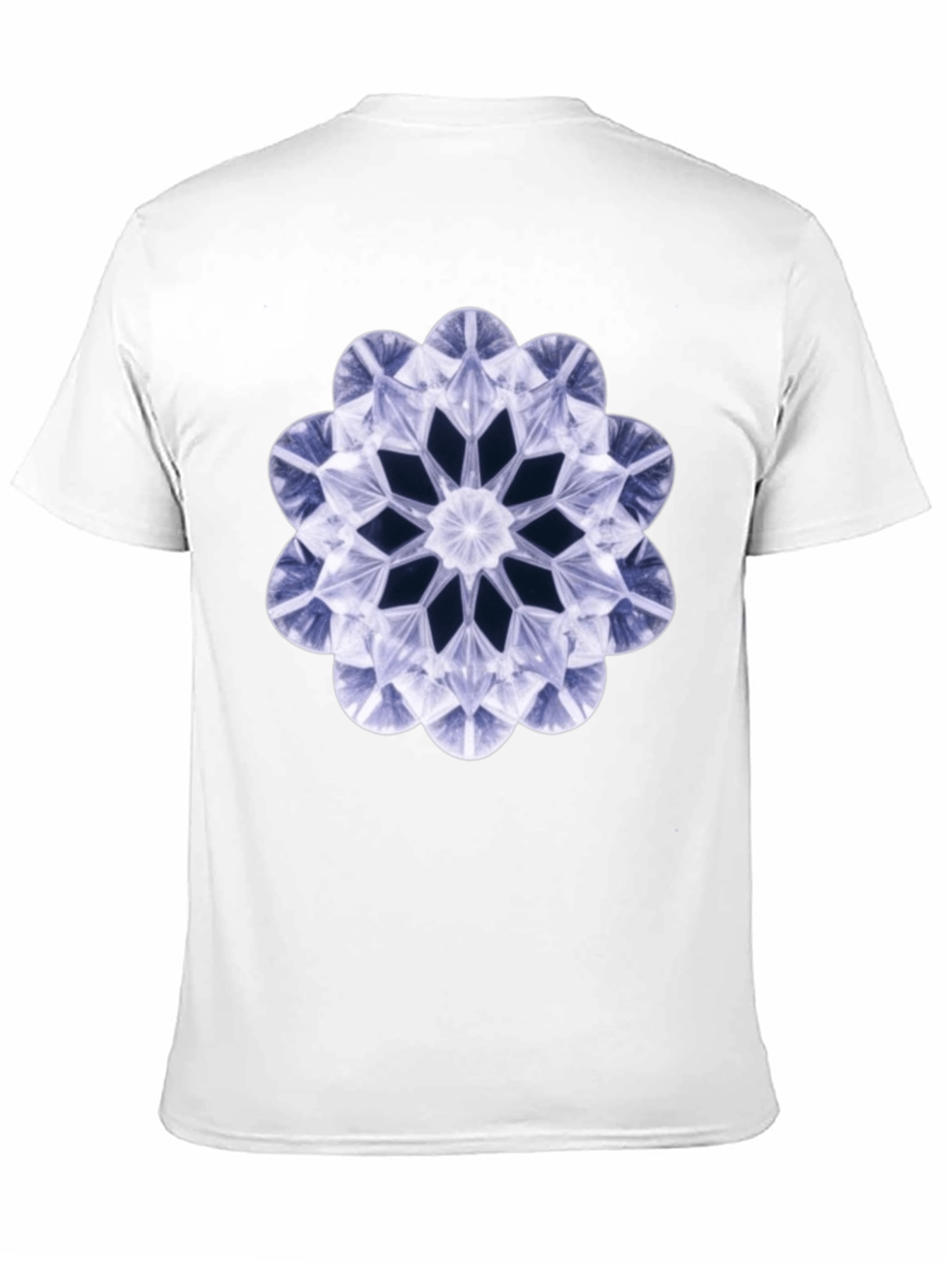 Geometric Diamond Flower T-Shirt - Bold Black Tee