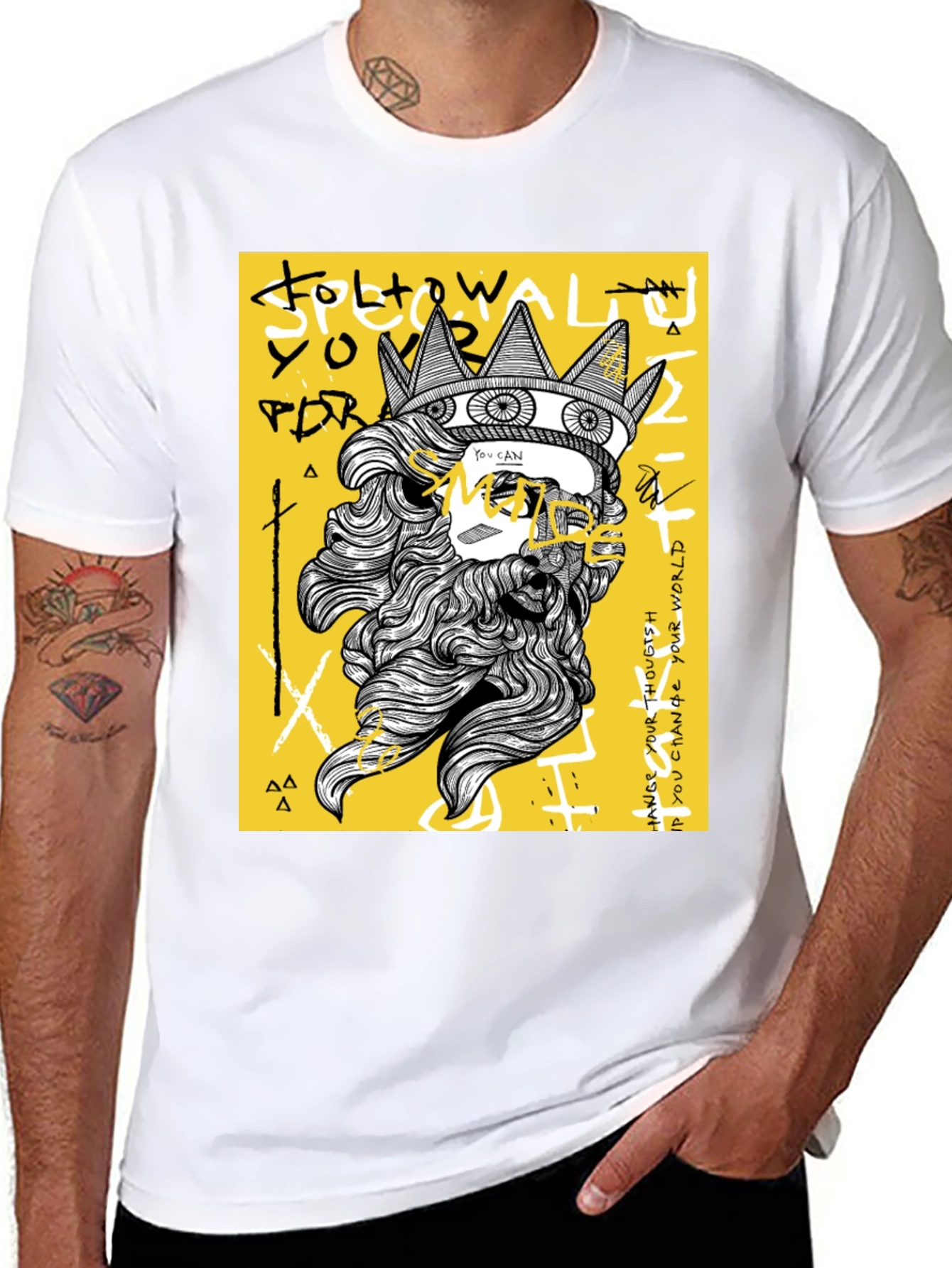 King Graphic Tee - Black T-Shirt with Bold Design
