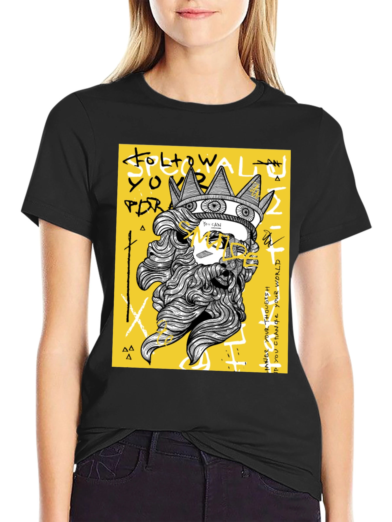 King Graphic Tee - Black T-Shirt with Bold Design
