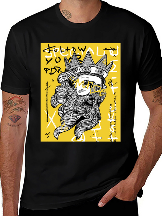 King Graphic Tee - Black T-Shirt with Bold Design