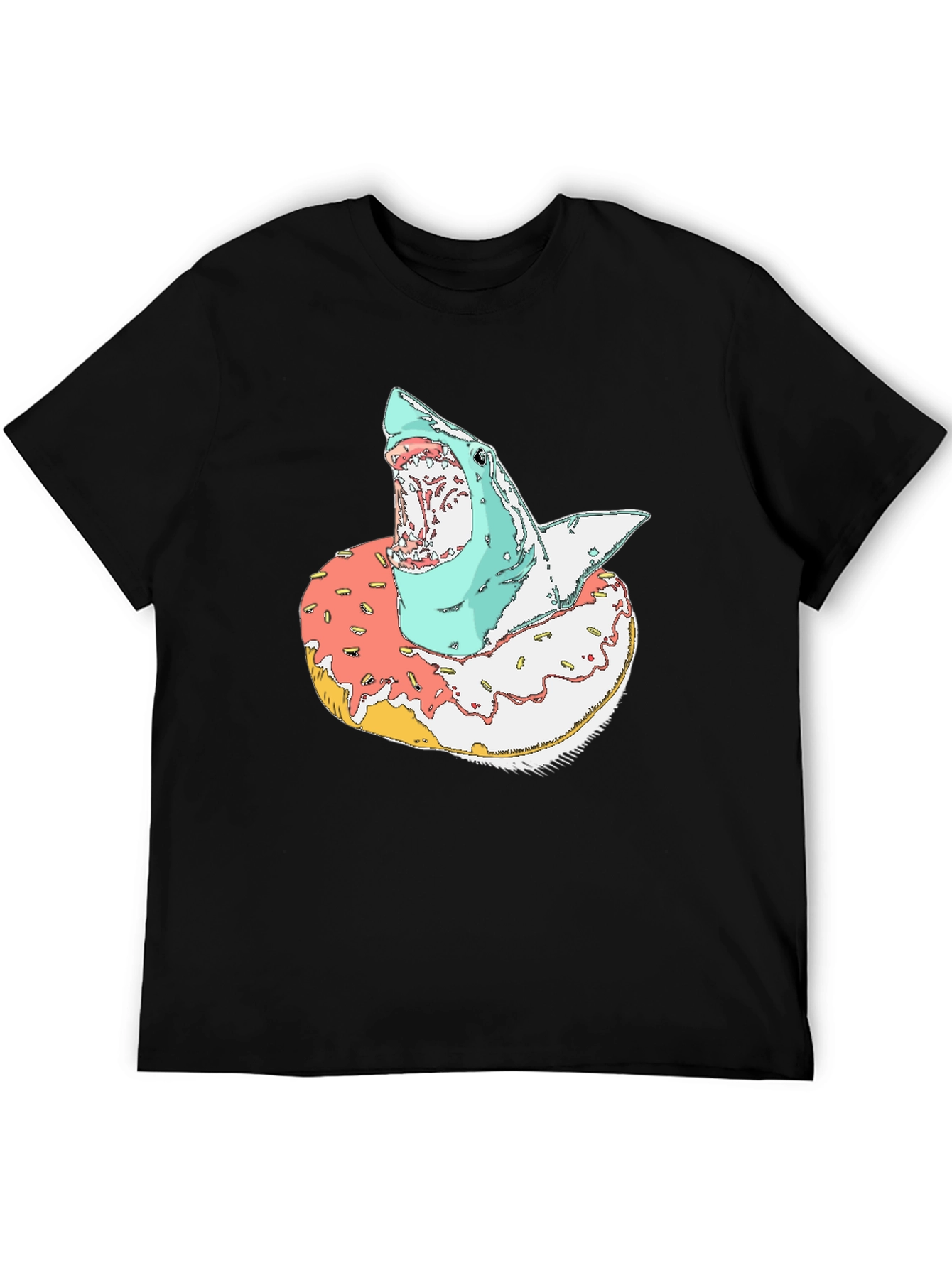 Shark Donut T-Shirt - Unique Graphic Tee