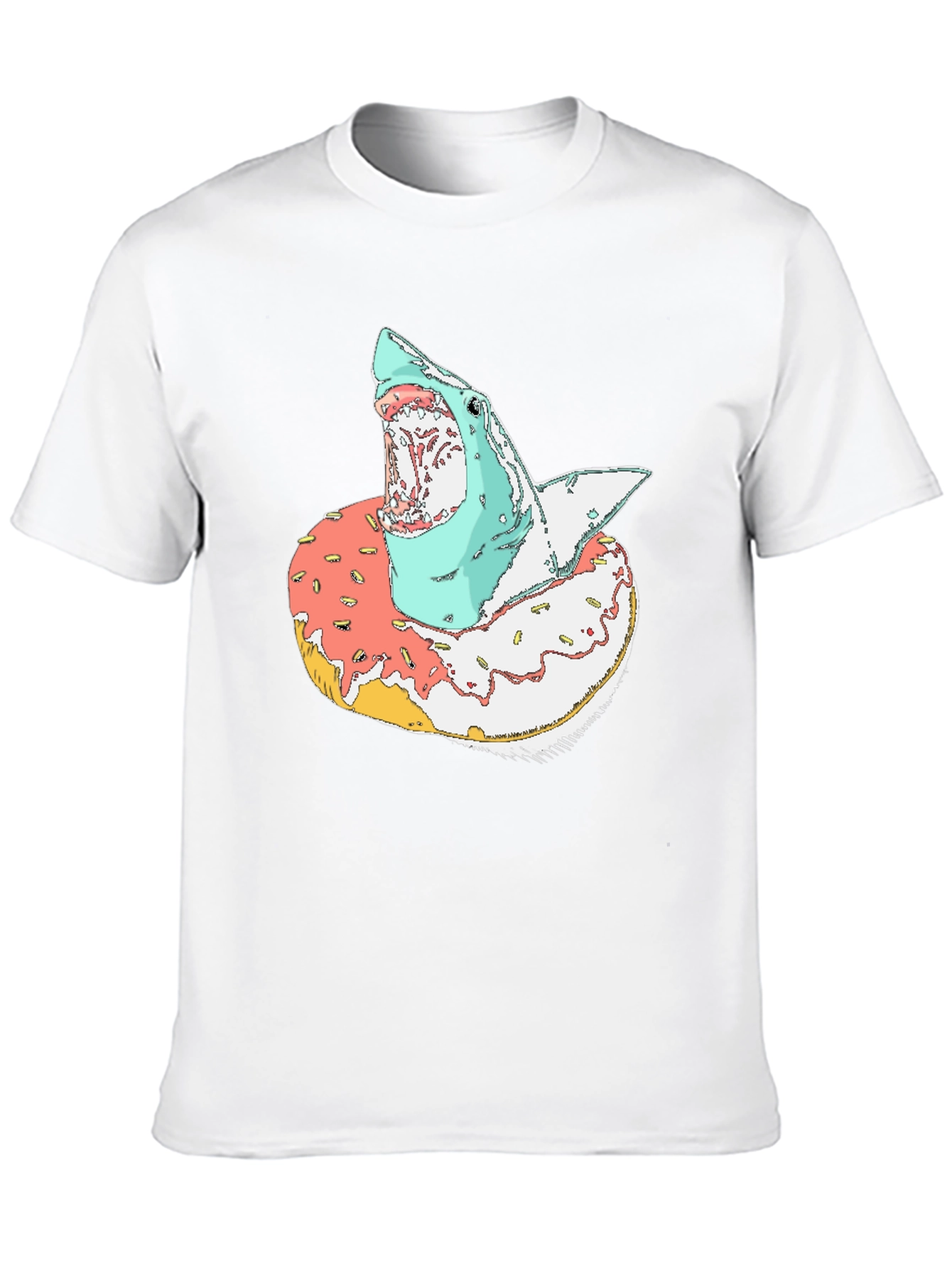 Shark Donut T-Shirt - Unique Graphic Tee