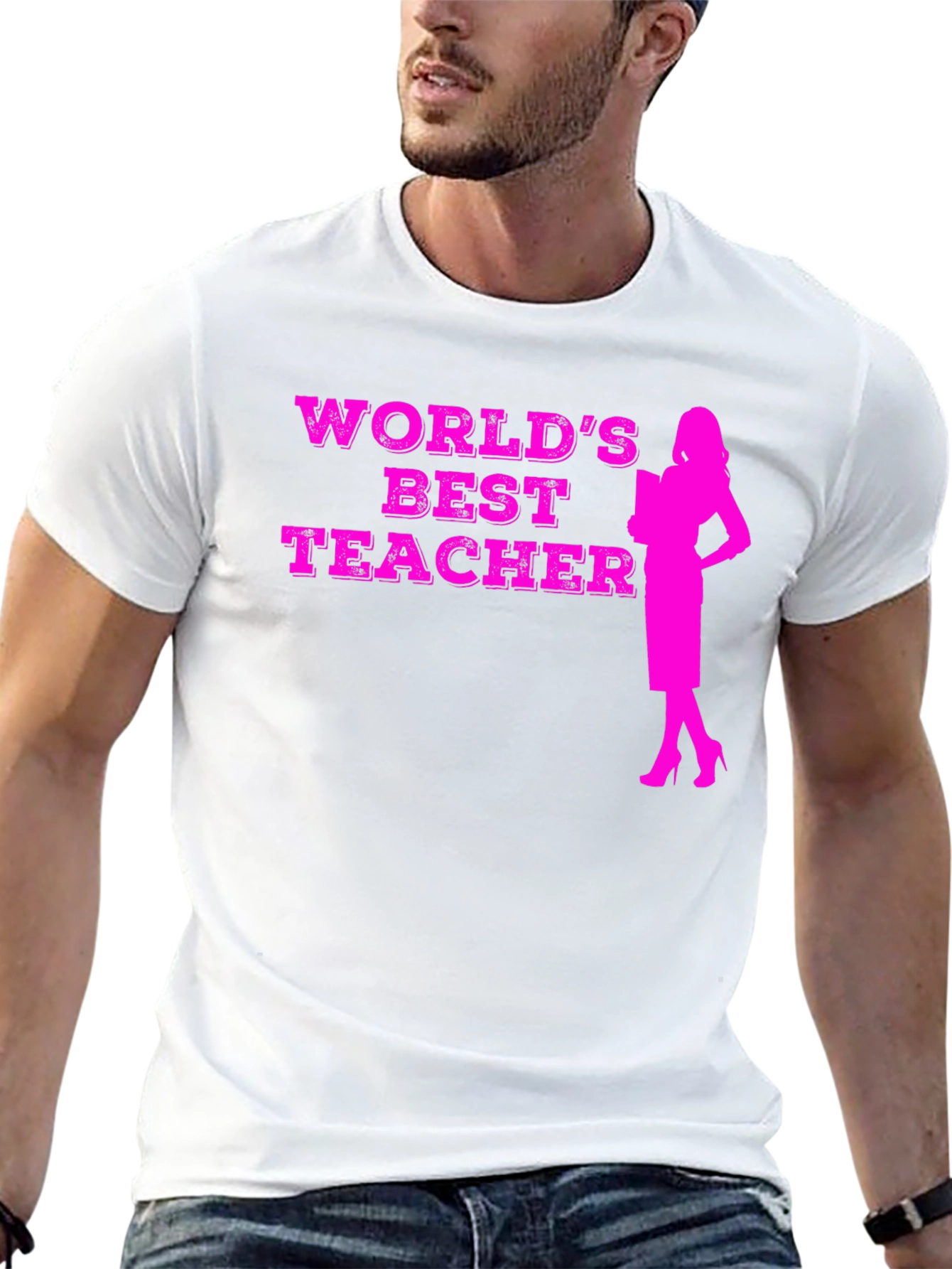 Worlds Best Teacher Graphic Tee - Black
