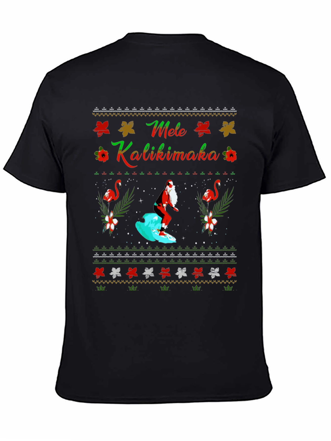 Mele Kalikimaka Santa Surfing T-Shirt