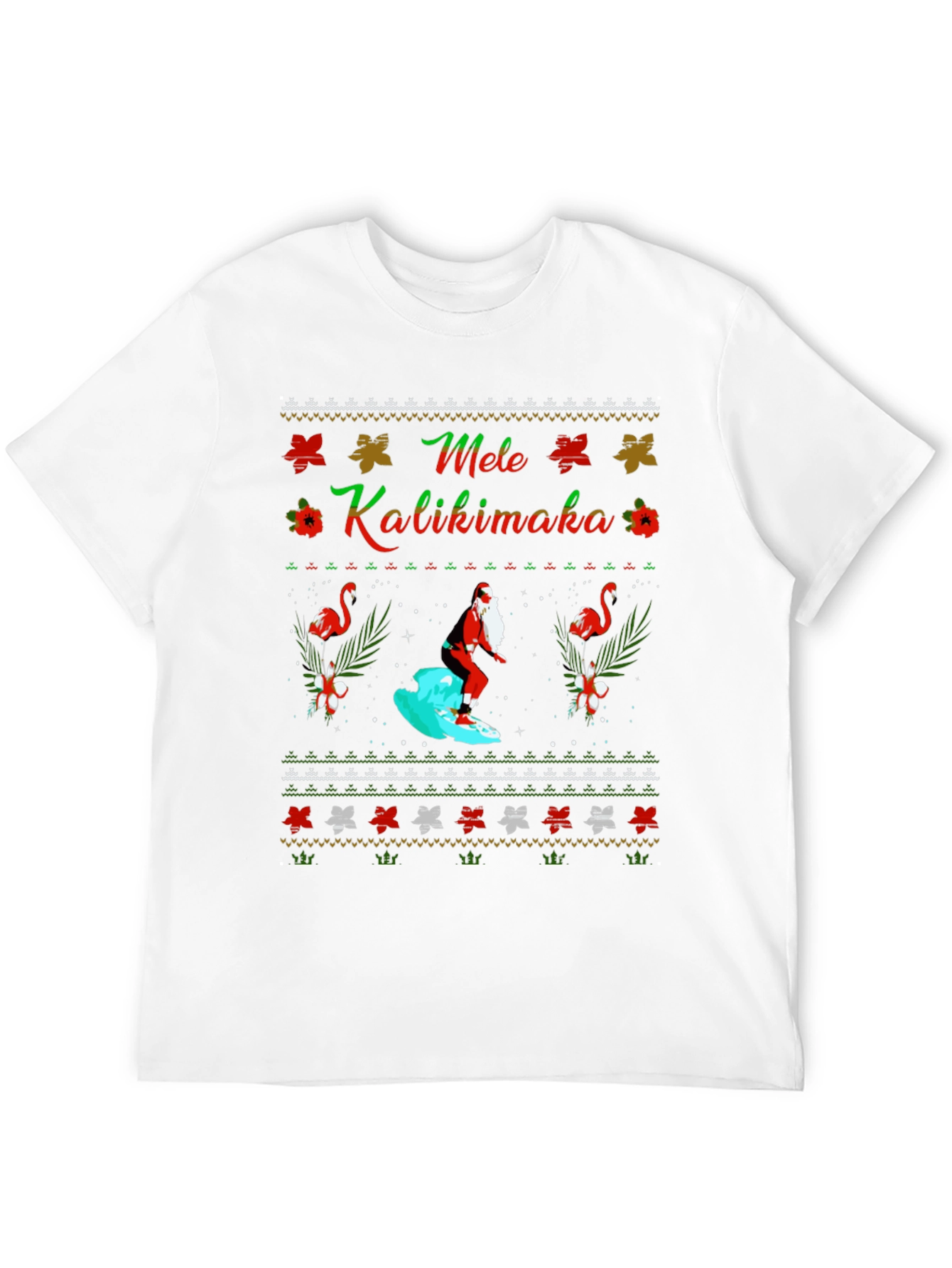 Mele Kalikimaka Santa Surfing T-Shirt