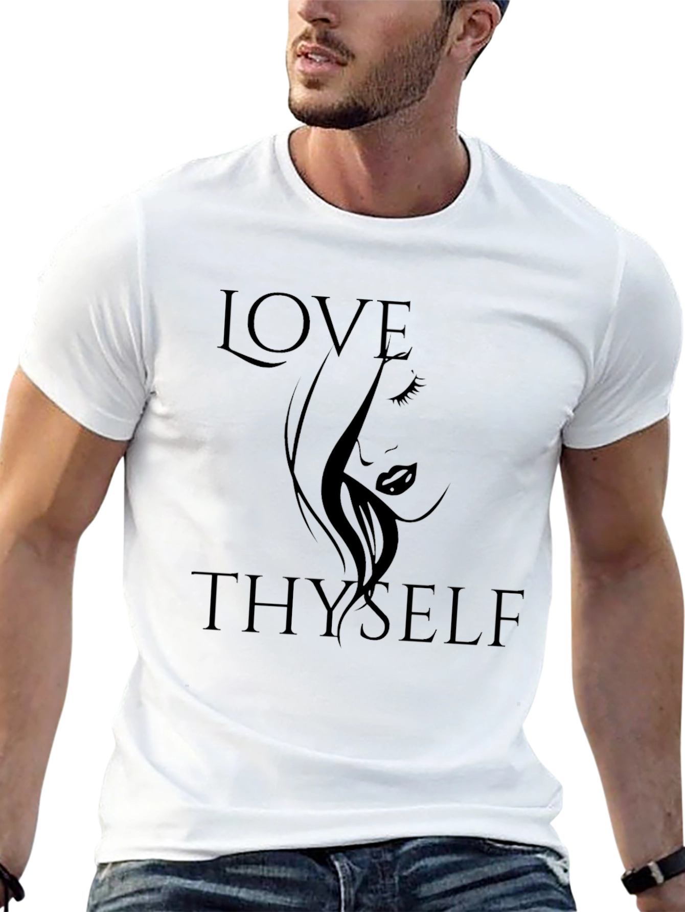 Love Thyself Black Graphic Tee