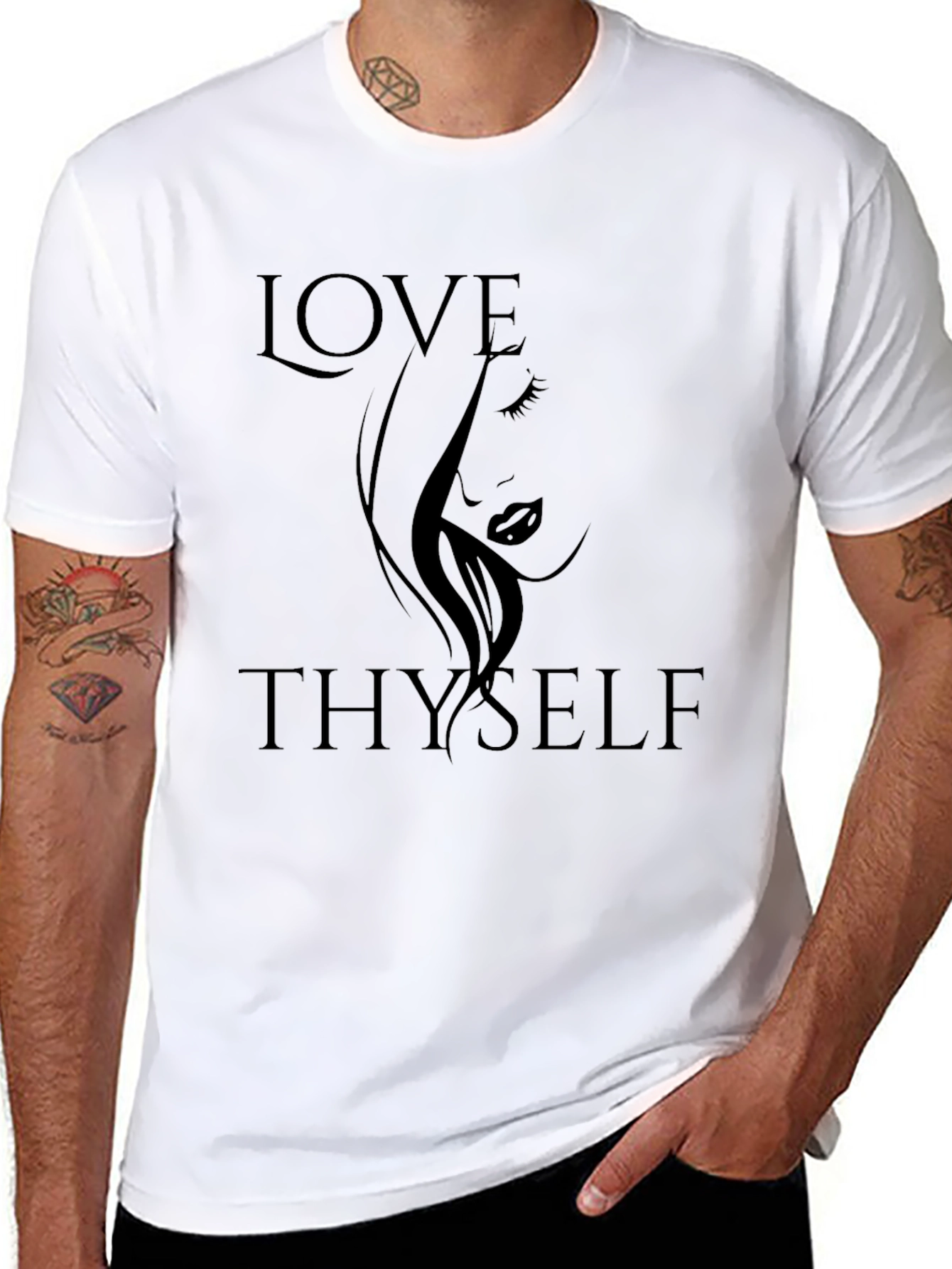 Love Thyself Black Graphic Tee