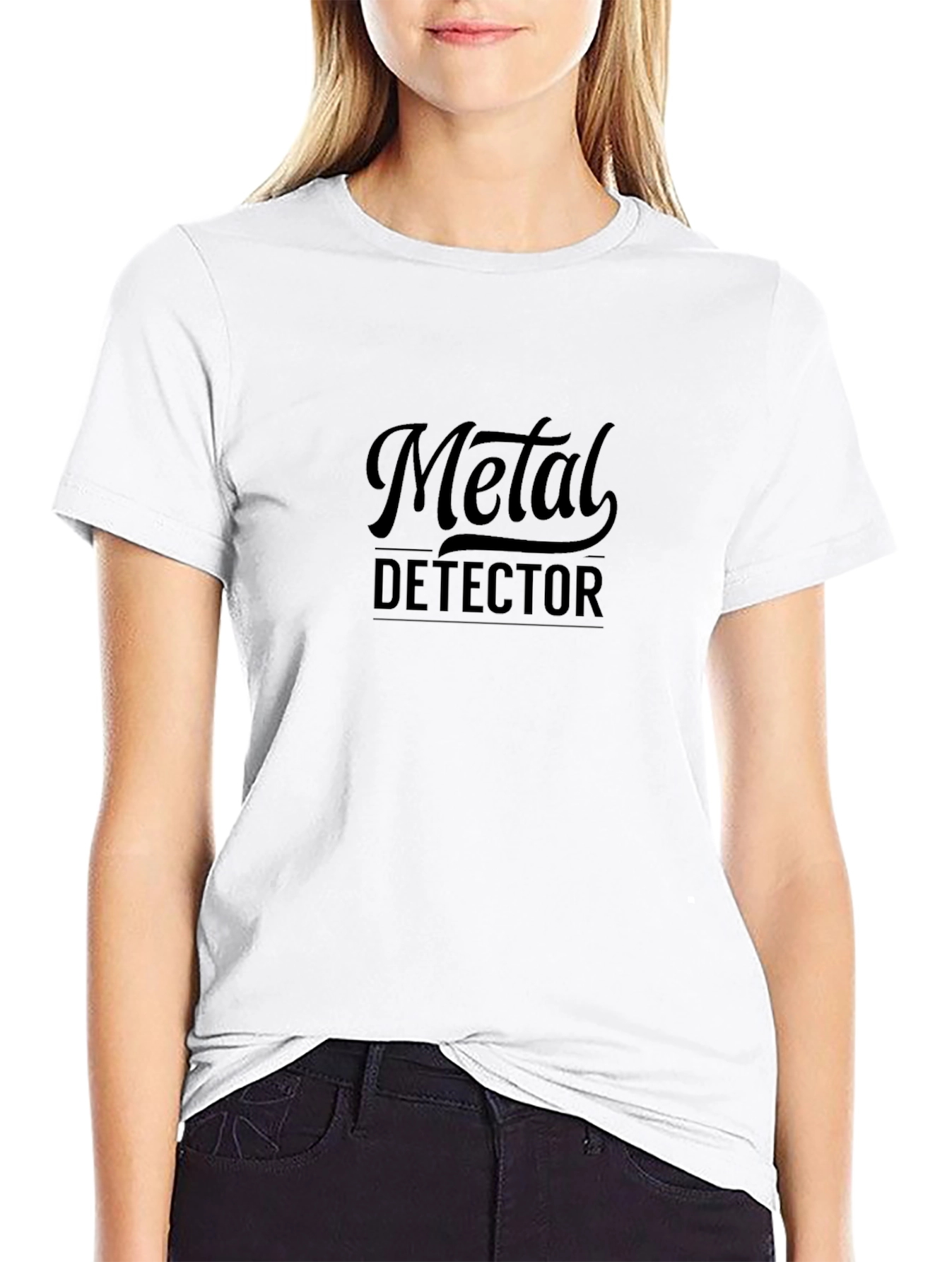 Metal Detector Graphic T-Shirt - Black