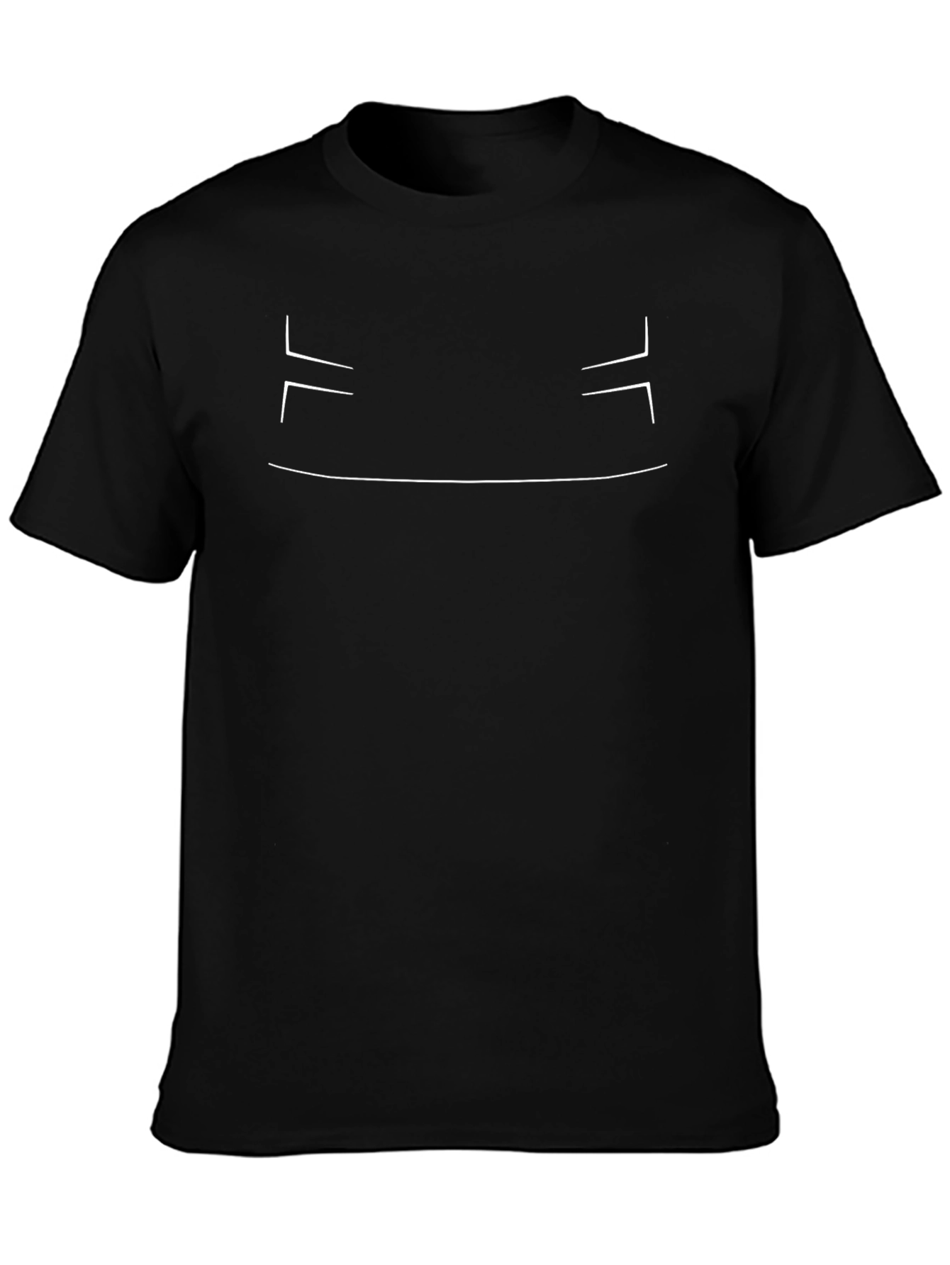 Minimalist Black T-Shirt with Abstract White Design