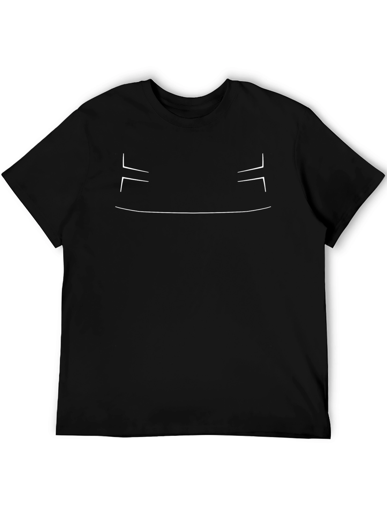 Minimalist Black T-Shirt with Abstract White Design