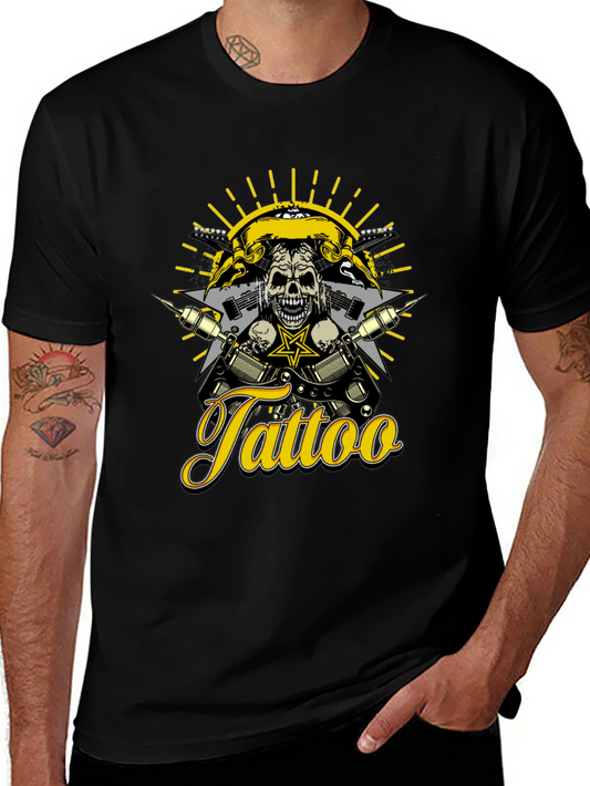 Tattoo Skull T-Shirt - Rocker Design