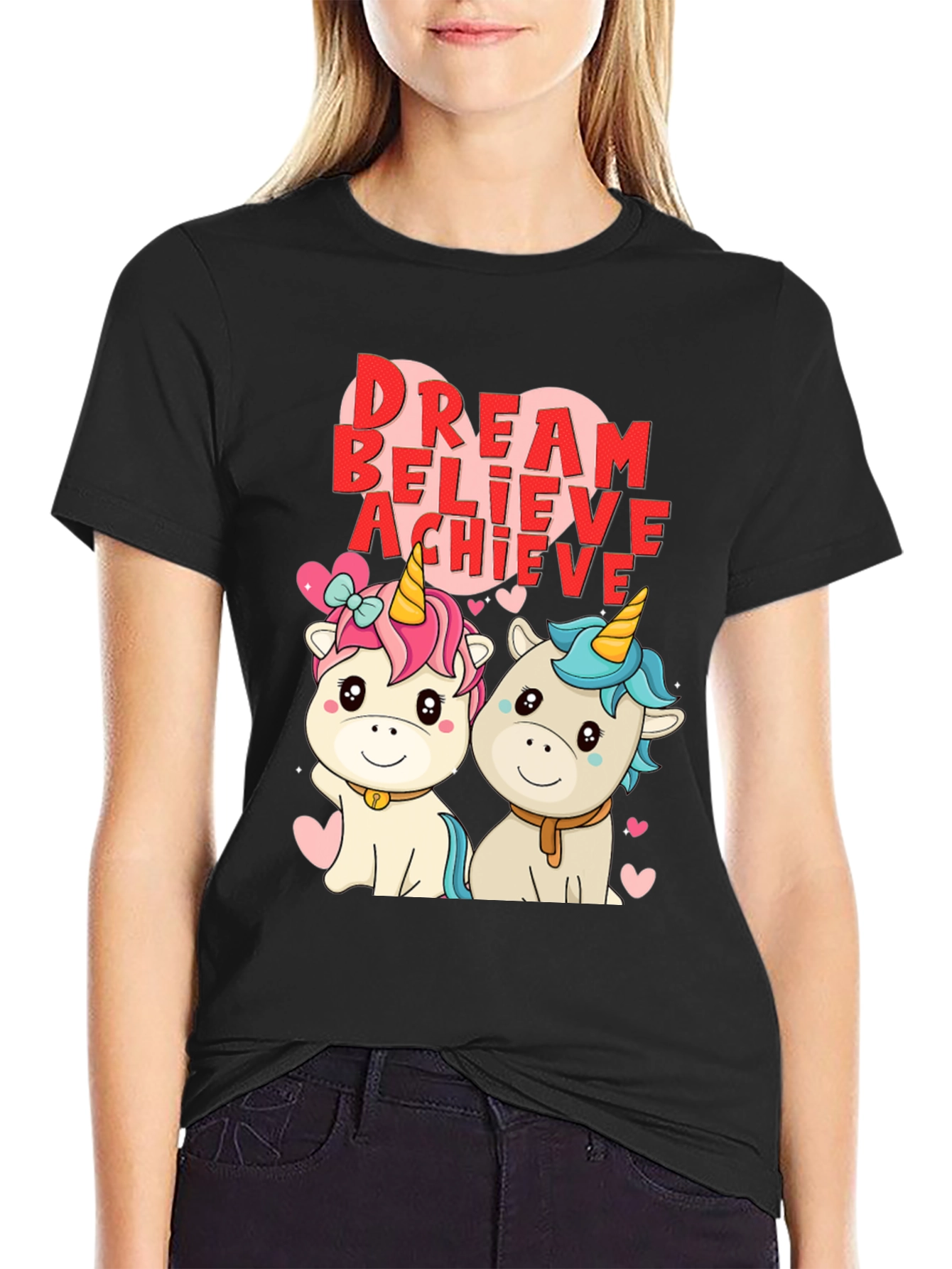 Dream Believe Achieve Unicorn T-Shirt