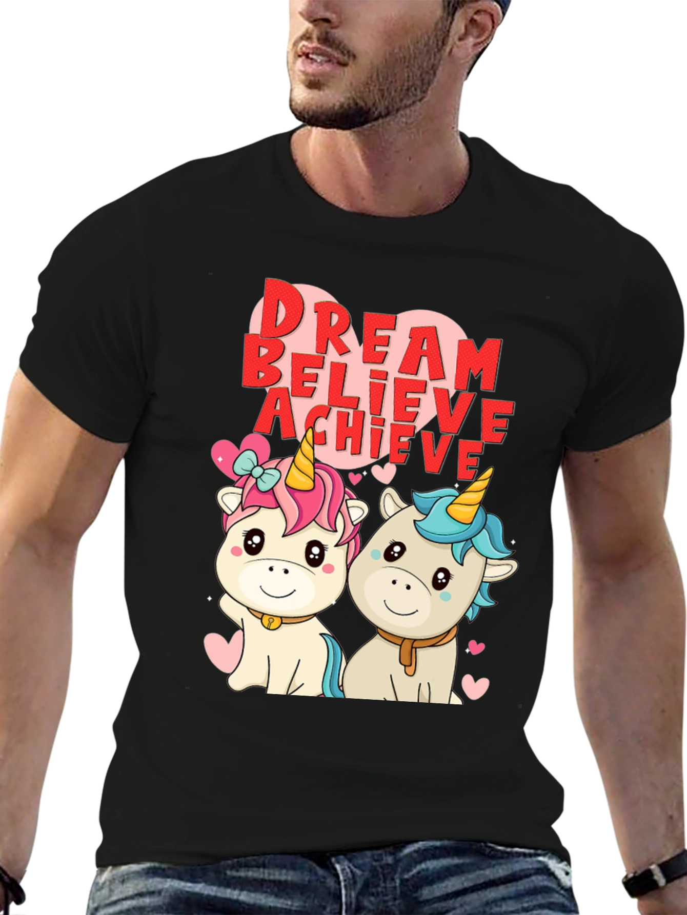 Dream Believe Achieve Unicorn T-Shirt
