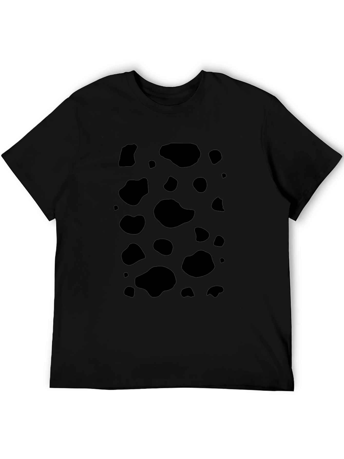 Black Spotted Tee - Unique Cow Print Shirt