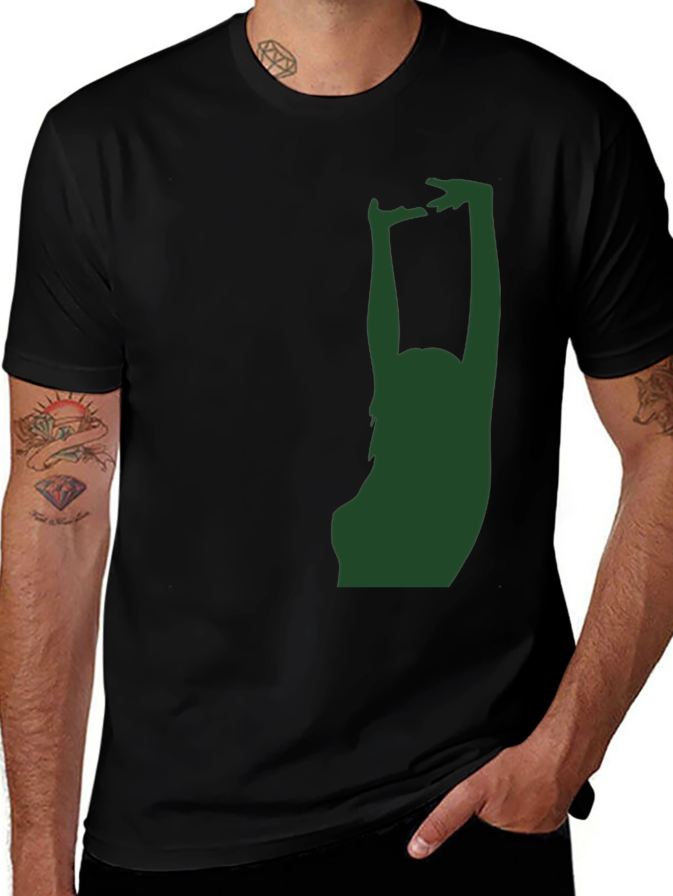 Silhouette Graphic Tee - Black Cotton Blend