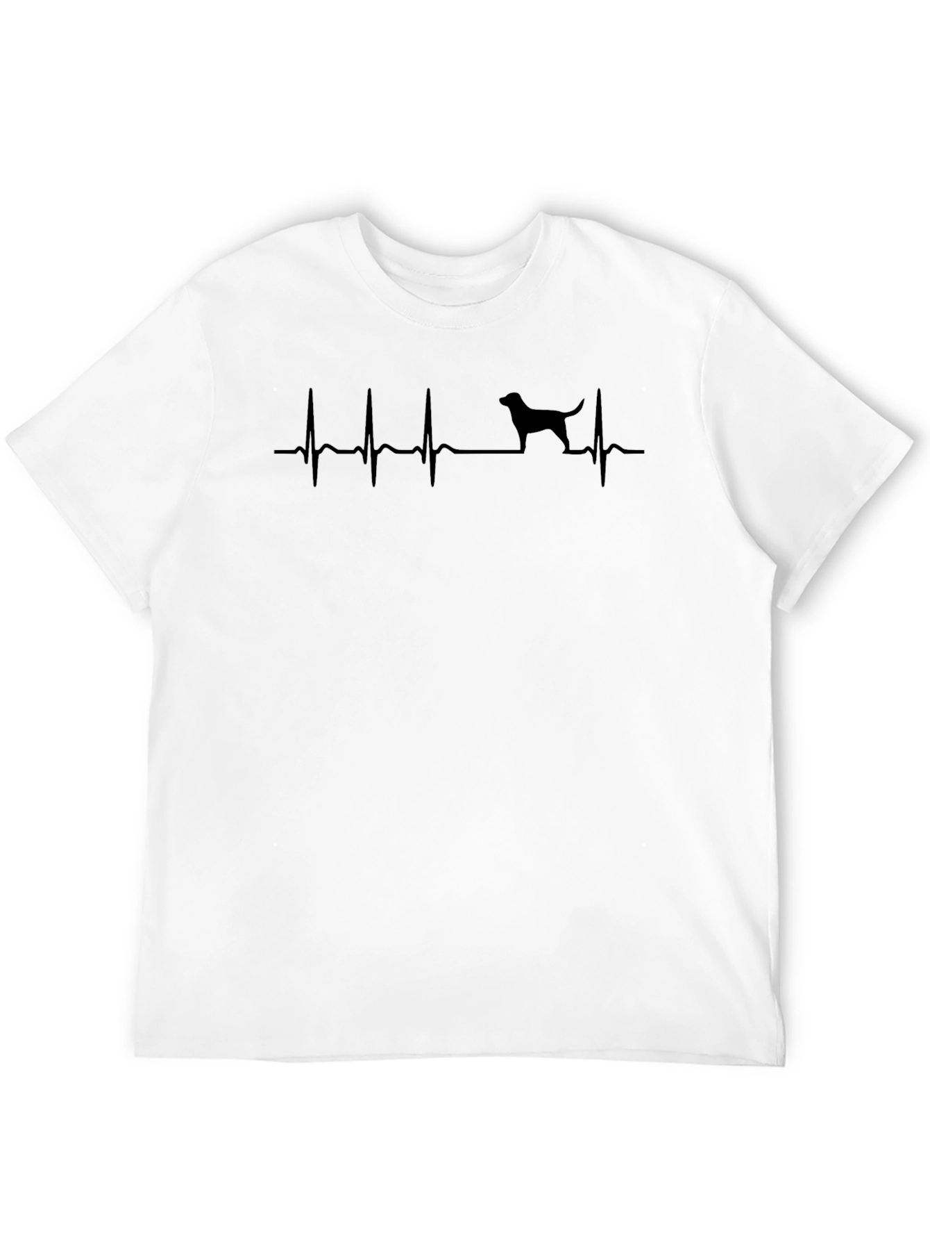 Dog Heartbeat T-Shirt - Black