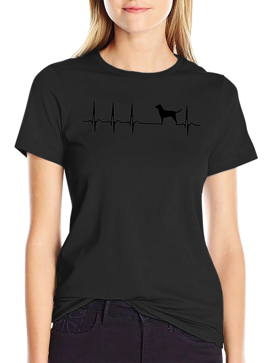 Dog Heartbeat T-Shirt - Black
