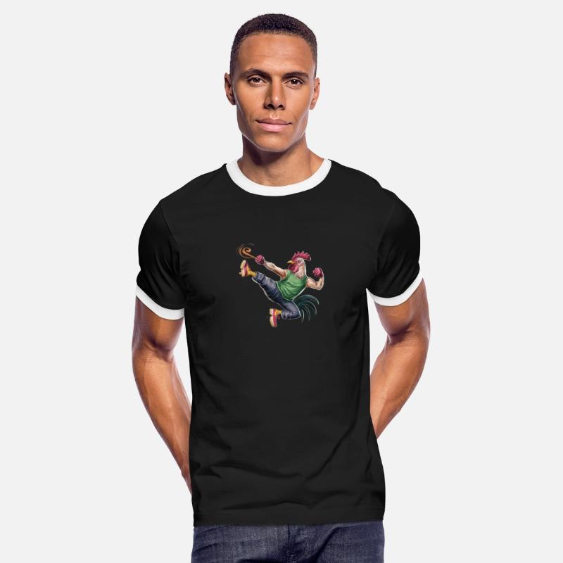 "Rooster Kick: Feathered Fury Design"