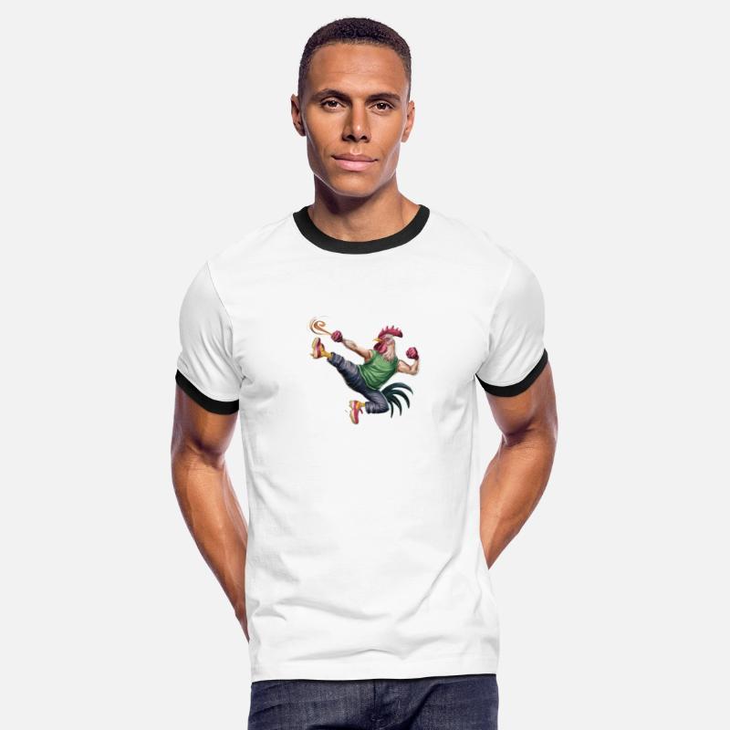 "Rooster Kick: Feathered Fury Design"