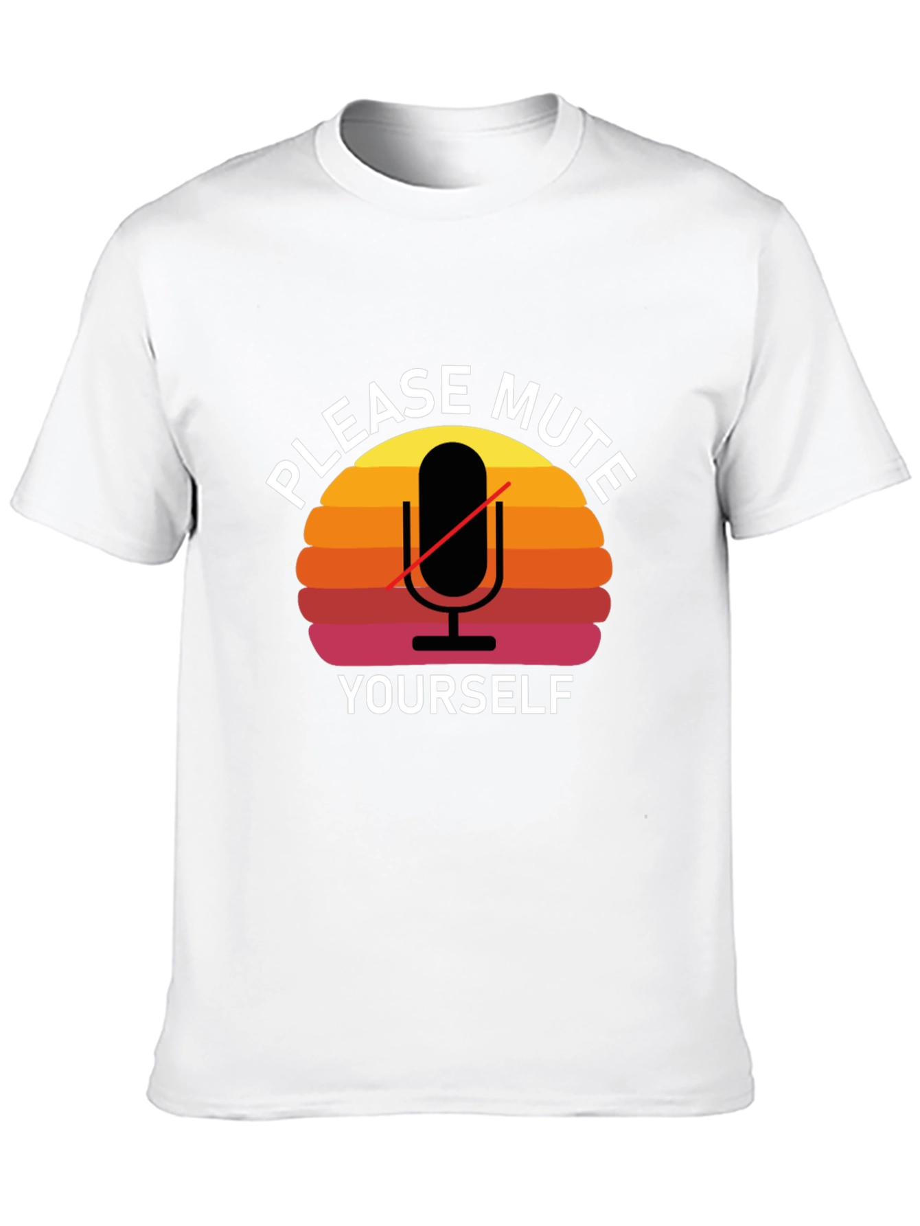 Please Mute Yourself Retro Style Graphic T-Shirt