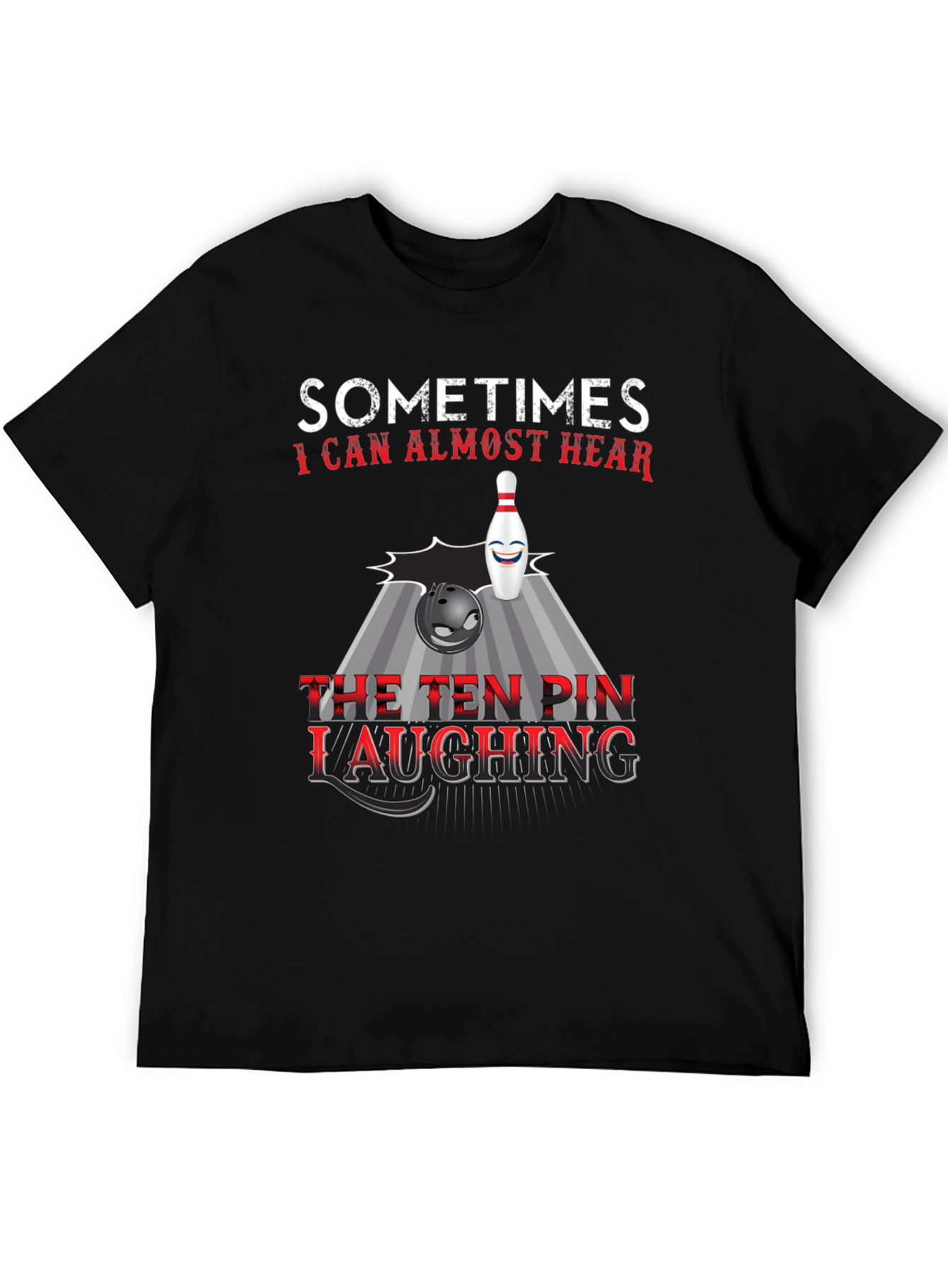 Funny Bowling T-Shirt: Ten Pin Laughing