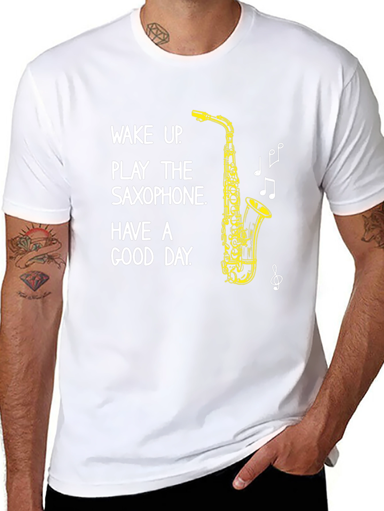 Wake Up & Play Saxophone Graphic Tee